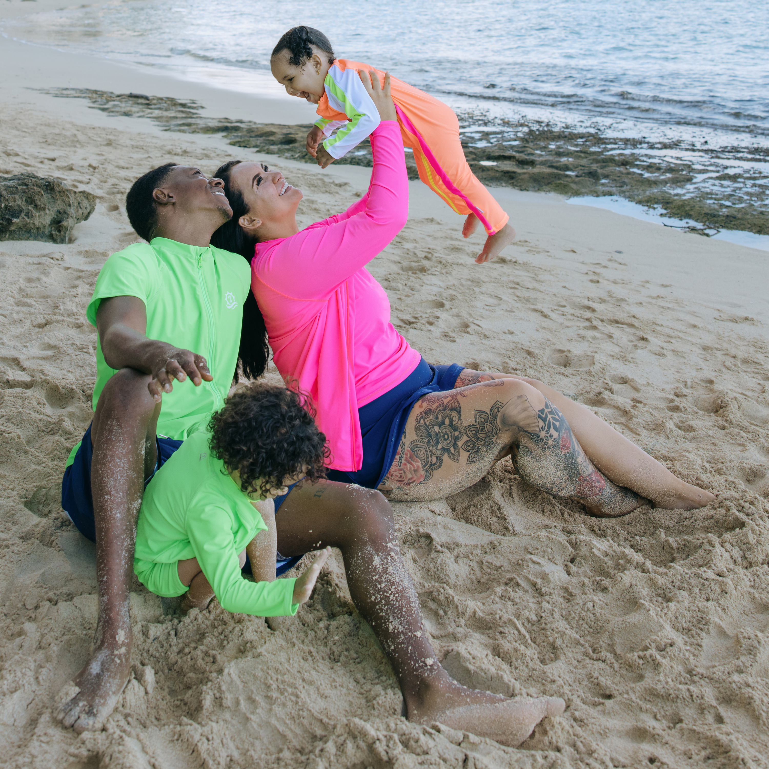 Women’s High Neck Fitted Tankini Top | “Neon Pink”-SwimZip UPF 50+ Sun Protective Swimwear & UV Zipper Rash Guards-pos9