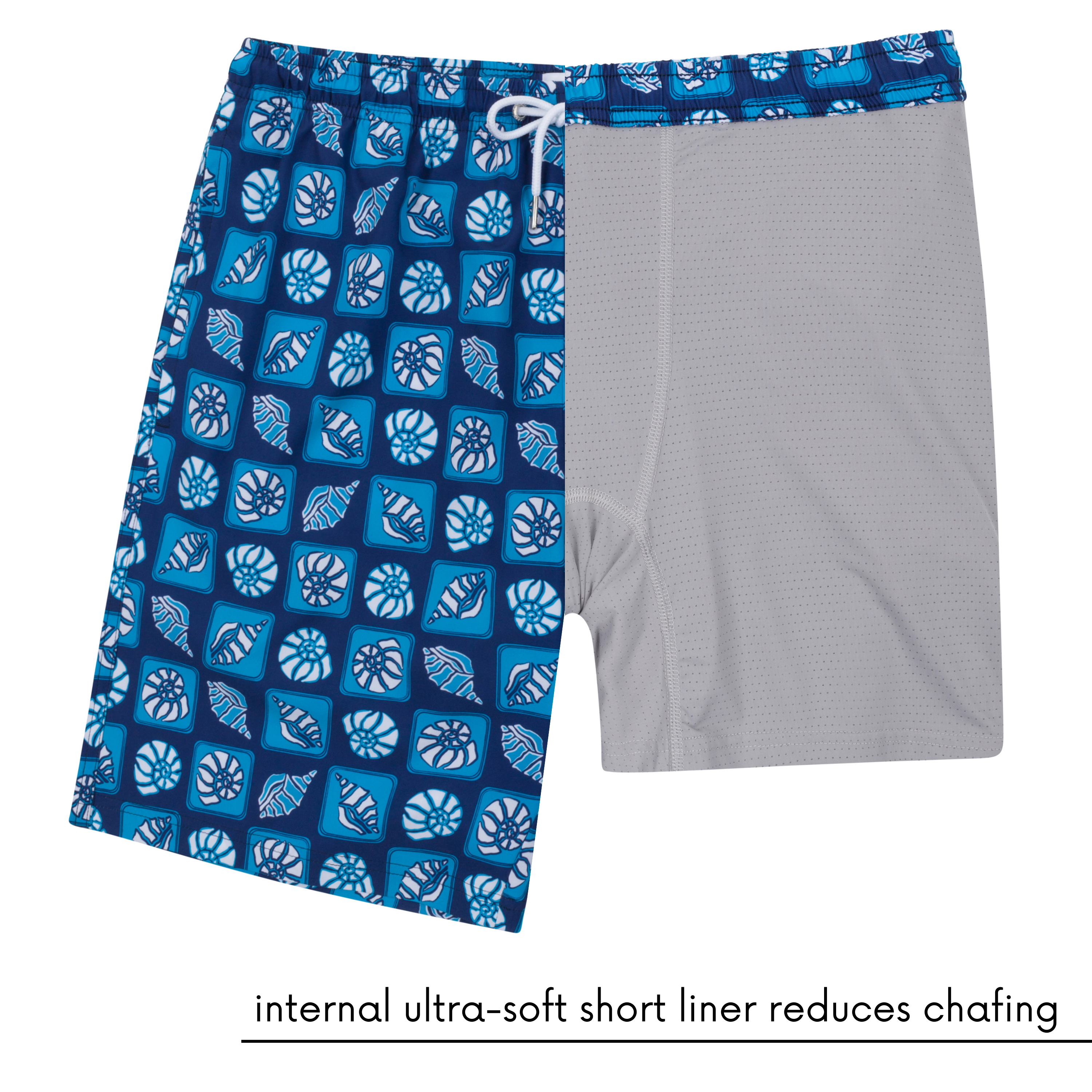 Men's 8" Swim Trunks Boxer Brief Liner | "Coastal"-SwimZip UPF 50+ Sun Protective Swimwear & UV Zipper Rash Guards-pos5