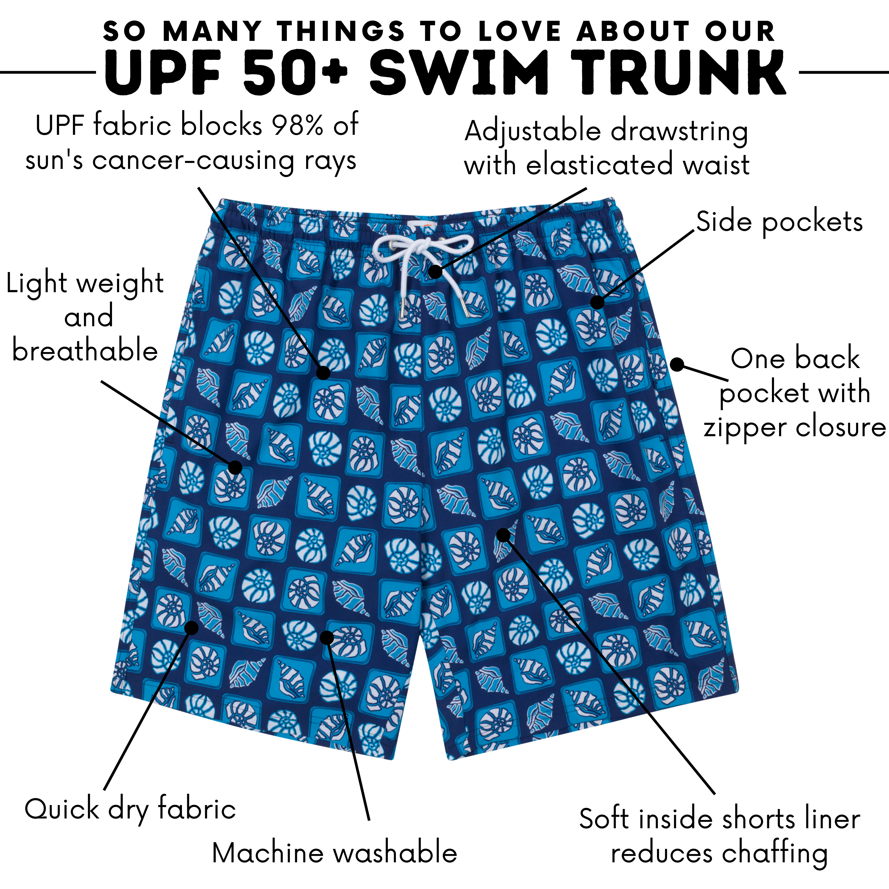 Men's 8" Swim Trunks Boxer Brief Liner | "Coastal"-SwimZip UPF 50+ Sun Protective Swimwear & UV Zipper Rash Guards-pos5