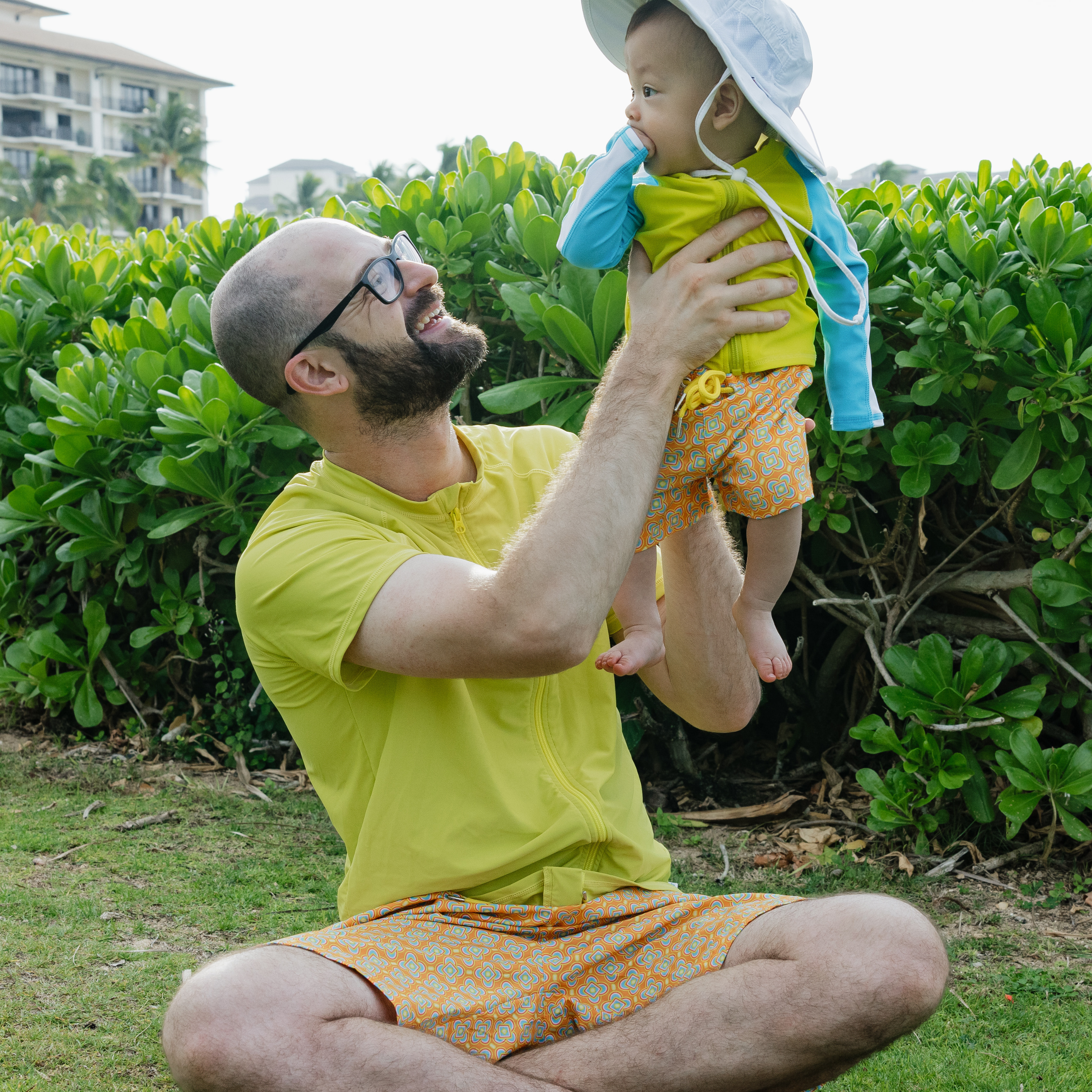 Men's 8" Swim Trunks Boxer Brief Liner | "Kaleidoscope"-SwimZip UPF 50+ Sun Protective Swimwear & UV Zipper Rash Guards-pos10