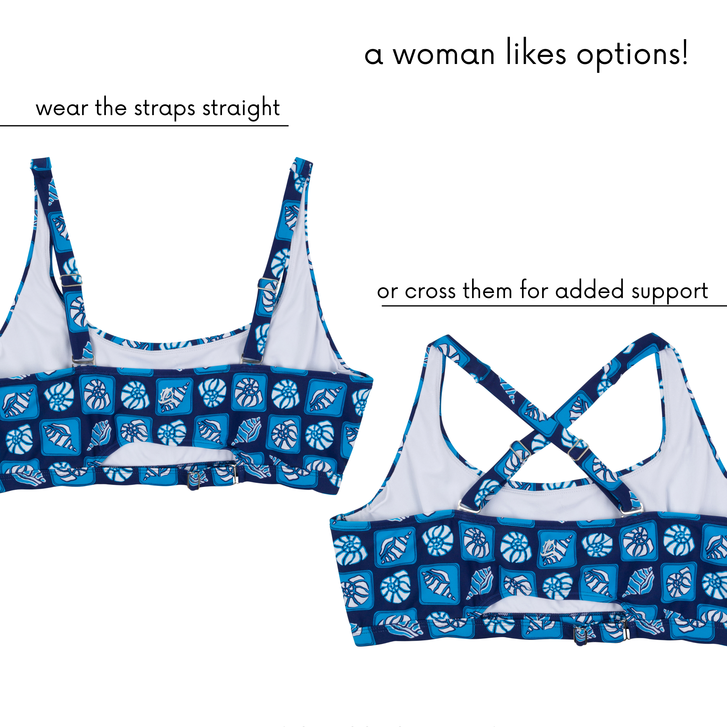 Women's Scoop Neck Bikini Top Plus Size | "Coastal"-SwimZip UPF 50+ Sun Protective Swimwear & UV Zipper Rash Guards-pos5