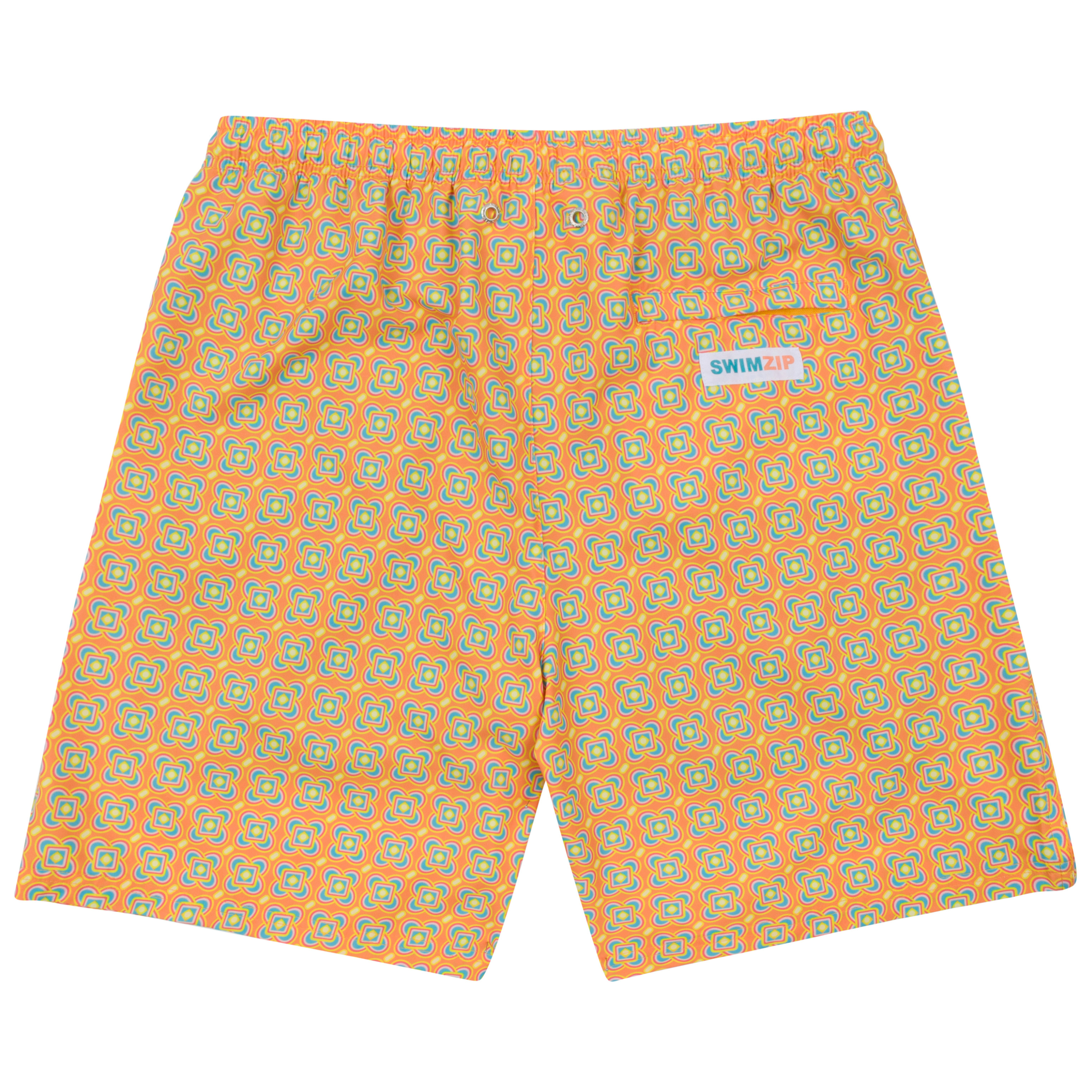 Men's 8" Swim Trunks Boxer Brief Liner | "Kaleidoscope"-SwimZip UPF 50+ Sun Protective Swimwear & UV Zipper Rash Guards-pos12