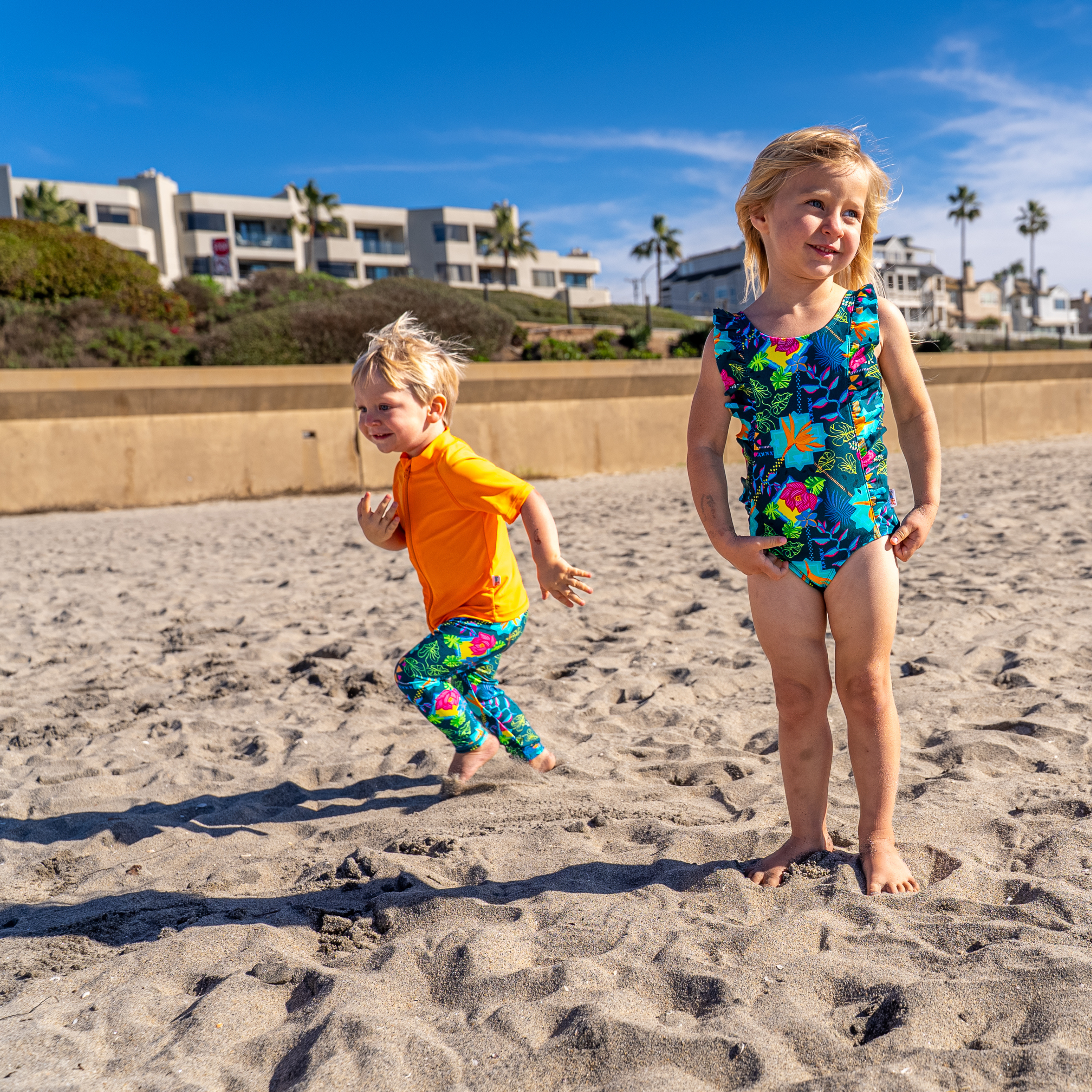 Kids Swim Pants | "Summer Max"-SwimZip UPF 50+ Sun Protective Swimwear & UV Zipper Rash Guards-pos3