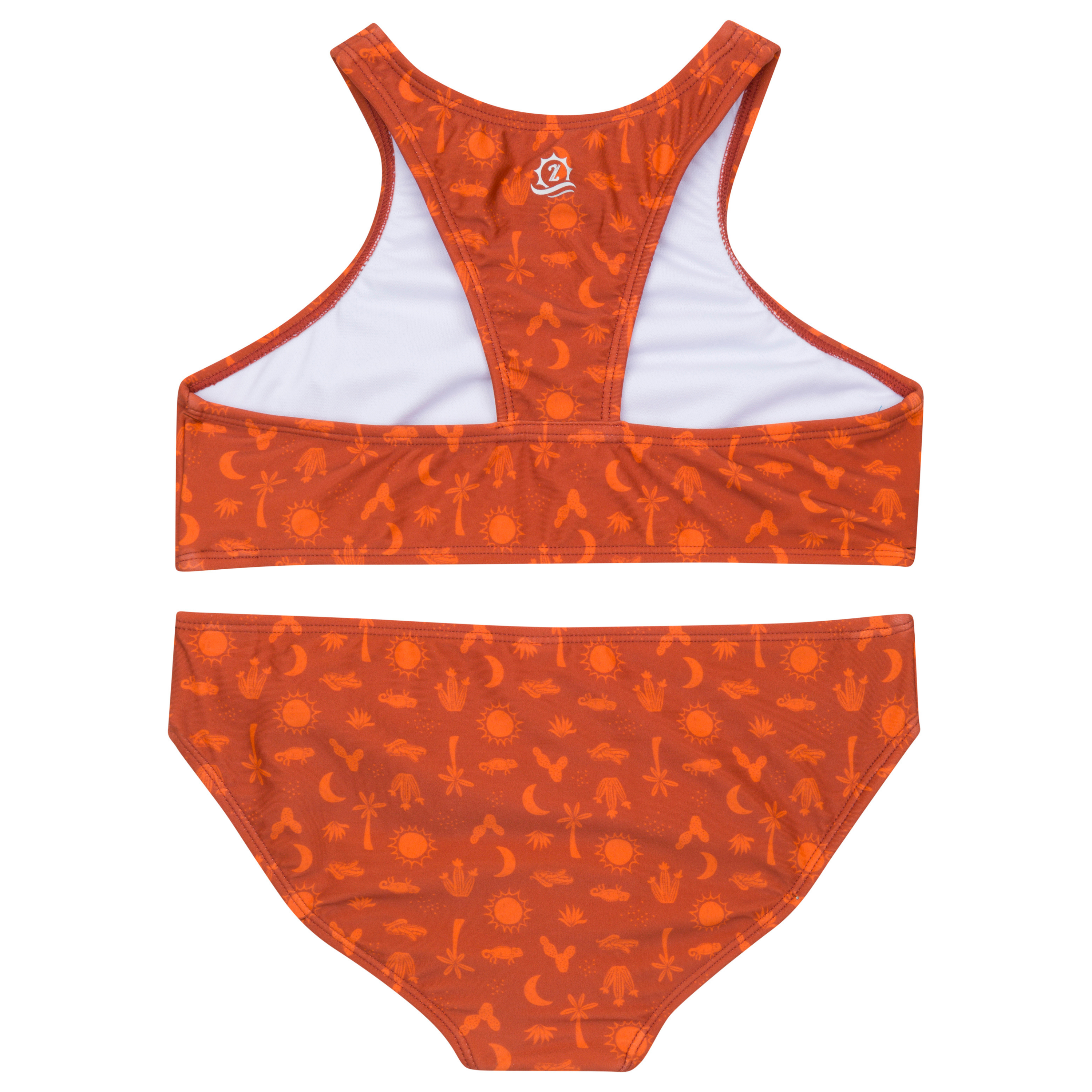 Girls Halter Top Bikini Set (2 Piece) | "Desert"-SwimZip UPF 50+ Sun Protective Swimwear & UV Zipper Rash Guards-pos8