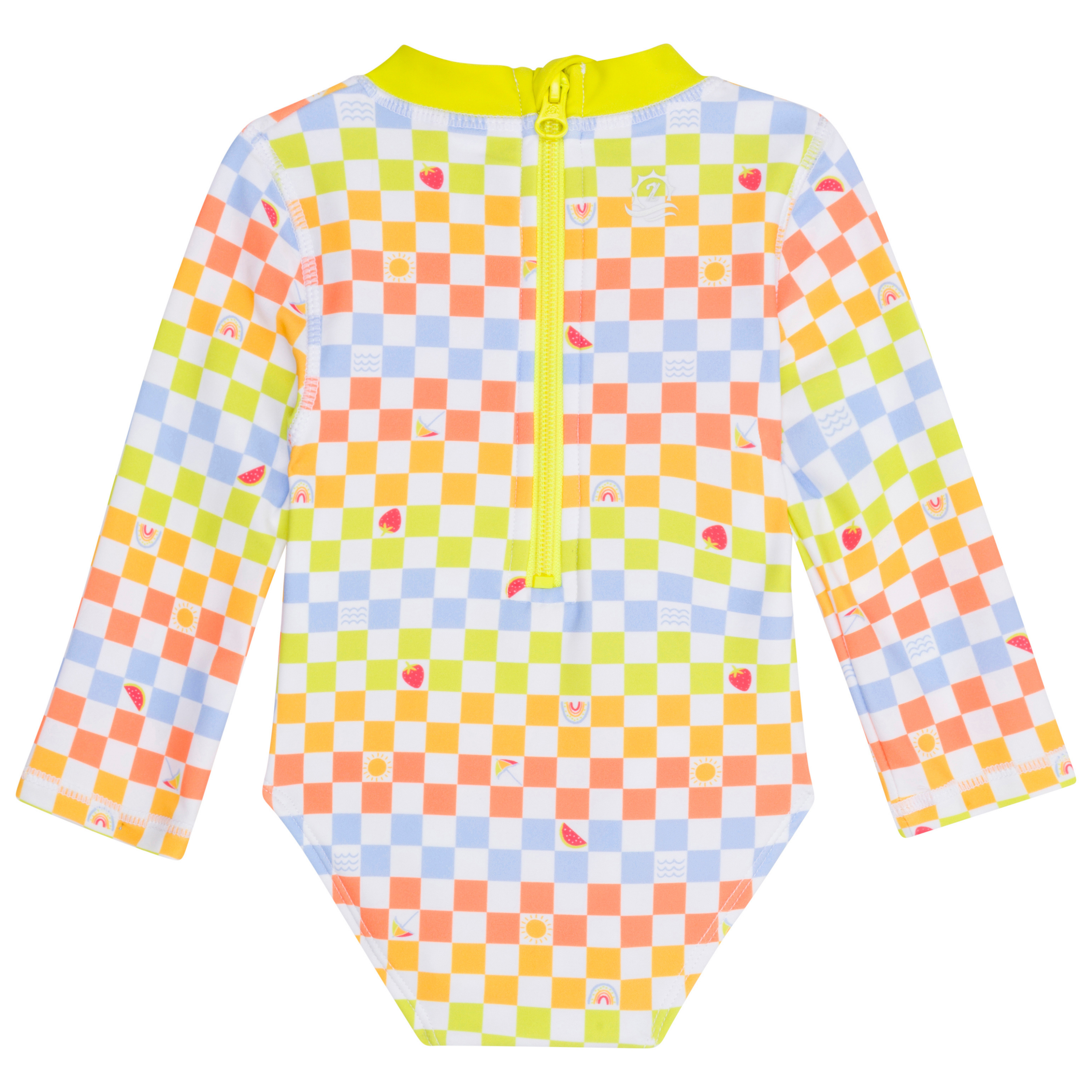 Girls Long Sleeve Surf Suit (One Piece Bodysuit) | "Gamified"-SwimZip UPF 50+ Sun Protective Swimwear & UV Zipper Rash Guards-pos8