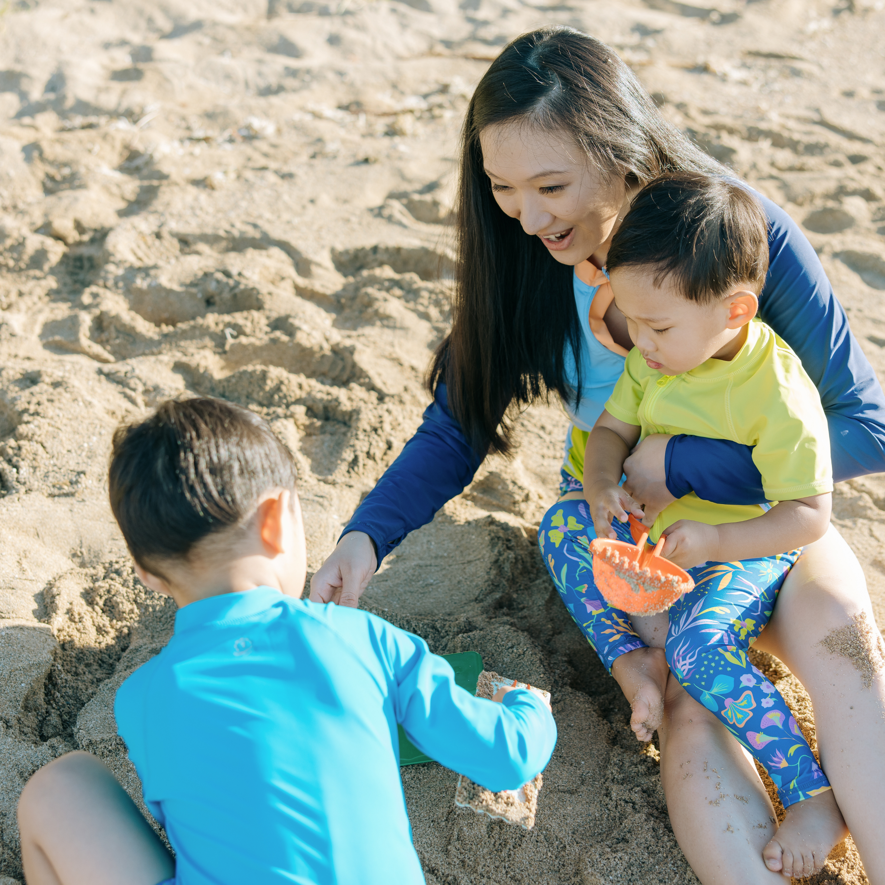 Kids Swim Pants | "Tropadelic"-SwimZip UPF 50+ Sun Protective Swimwear & UV Zipper Rash Guards-pos11