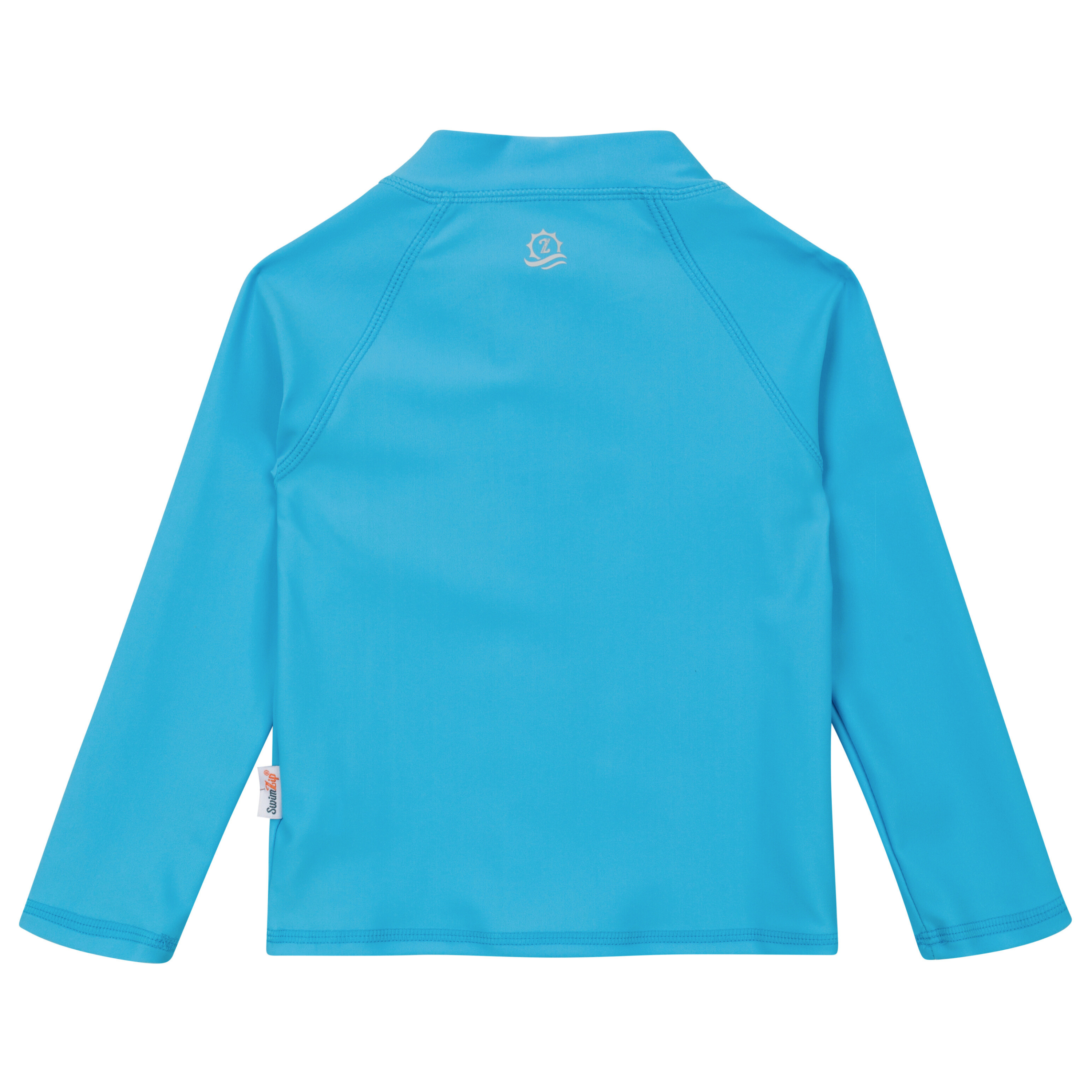 Kids UPF 50+ Long Sleeve Zipper Rash Guard Swim Shirt | "Aqua"-SwimZip UPF 50+ Sun Protective Swimwear & UV Zipper Rash Guards-pos7