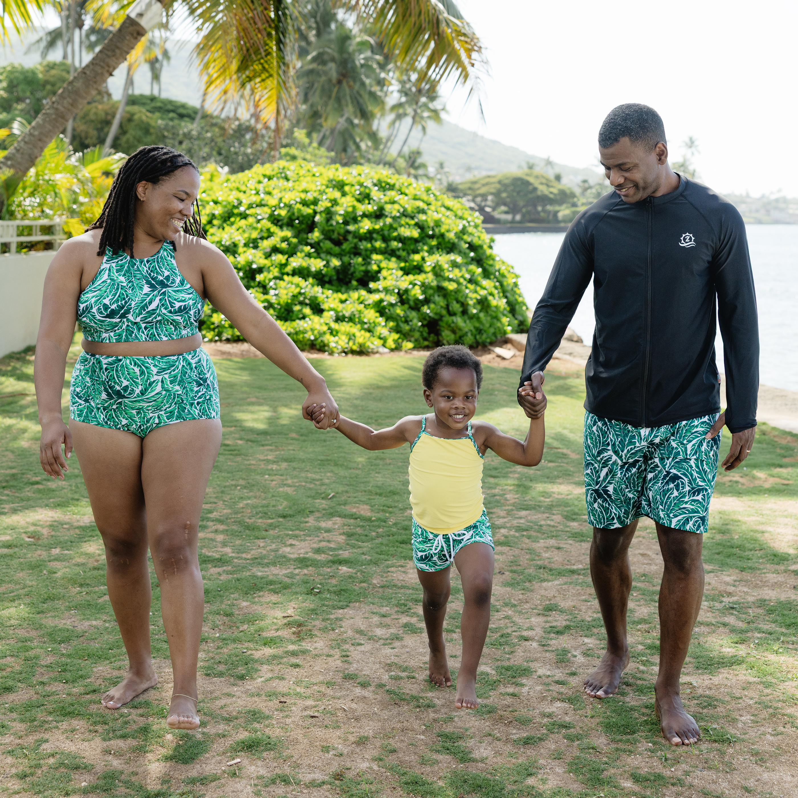 Women's Halter Bikini Top | "Palm Leaf"-SwimZip UPF 50+ Sun Protective Swimwear & UV Zipper Rash Guards-pos13