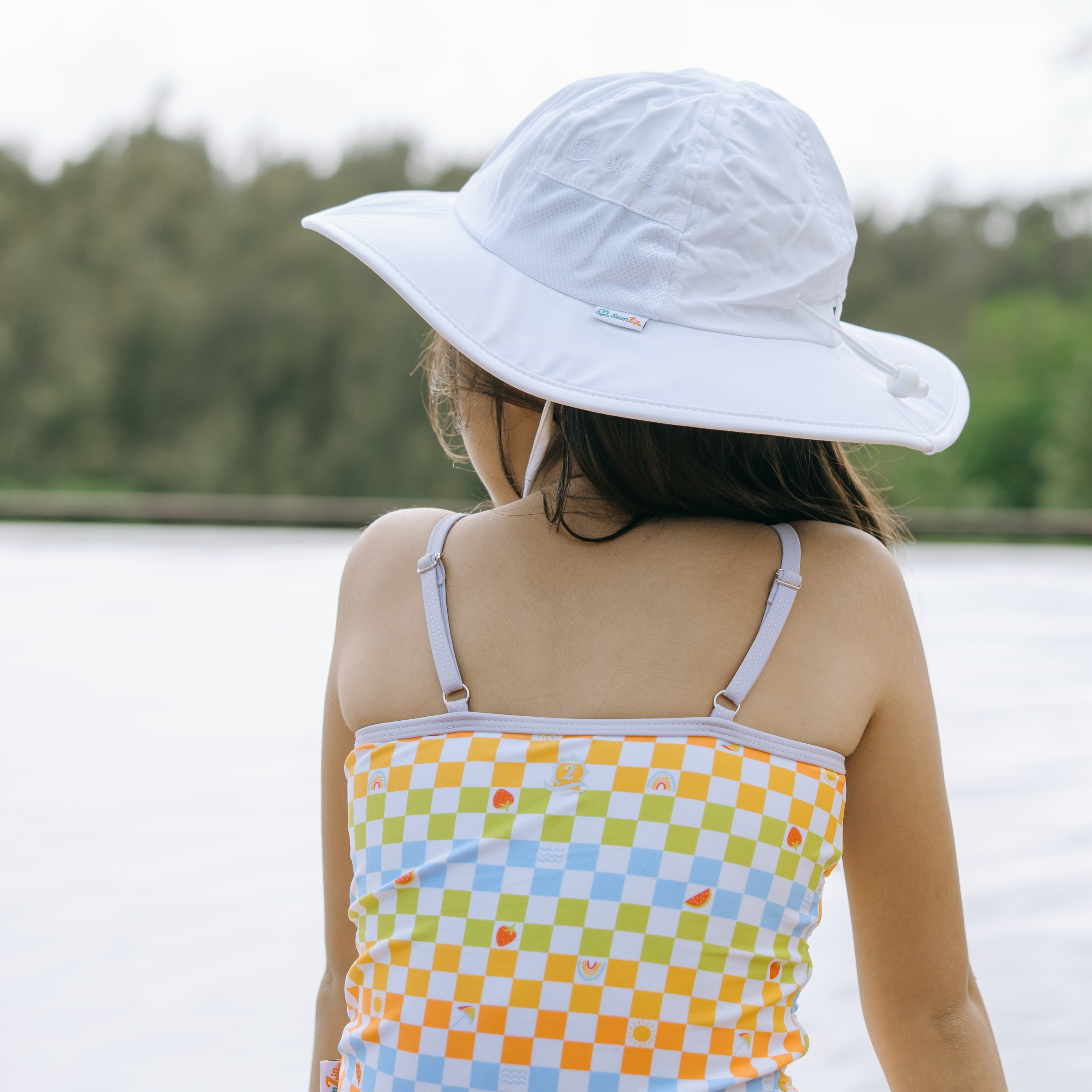 Girls Long Sleeve Rash Guard + Tankini Shorts Set (3 Piece) | "Gamified"-SwimZip UPF 50+ Sun Protective Swimwear & UV Zipper Rash Guards-pos5