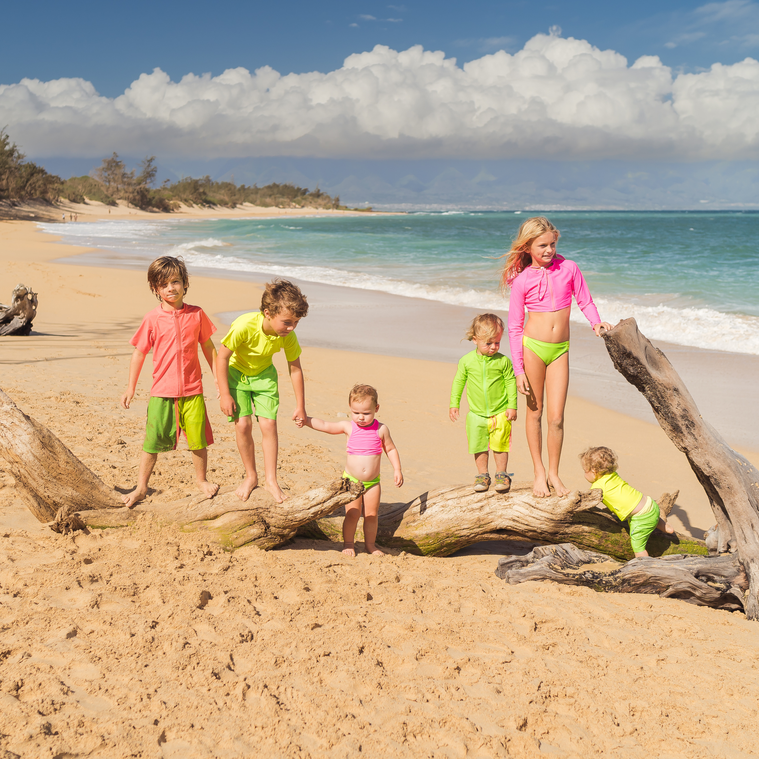 Girls Long Sleeve Crop Rash Guard | "Neon Pink"-SwimZip UPF 50+ Sun Protective Swimwear & UV Zipper Rash Guards-pos10