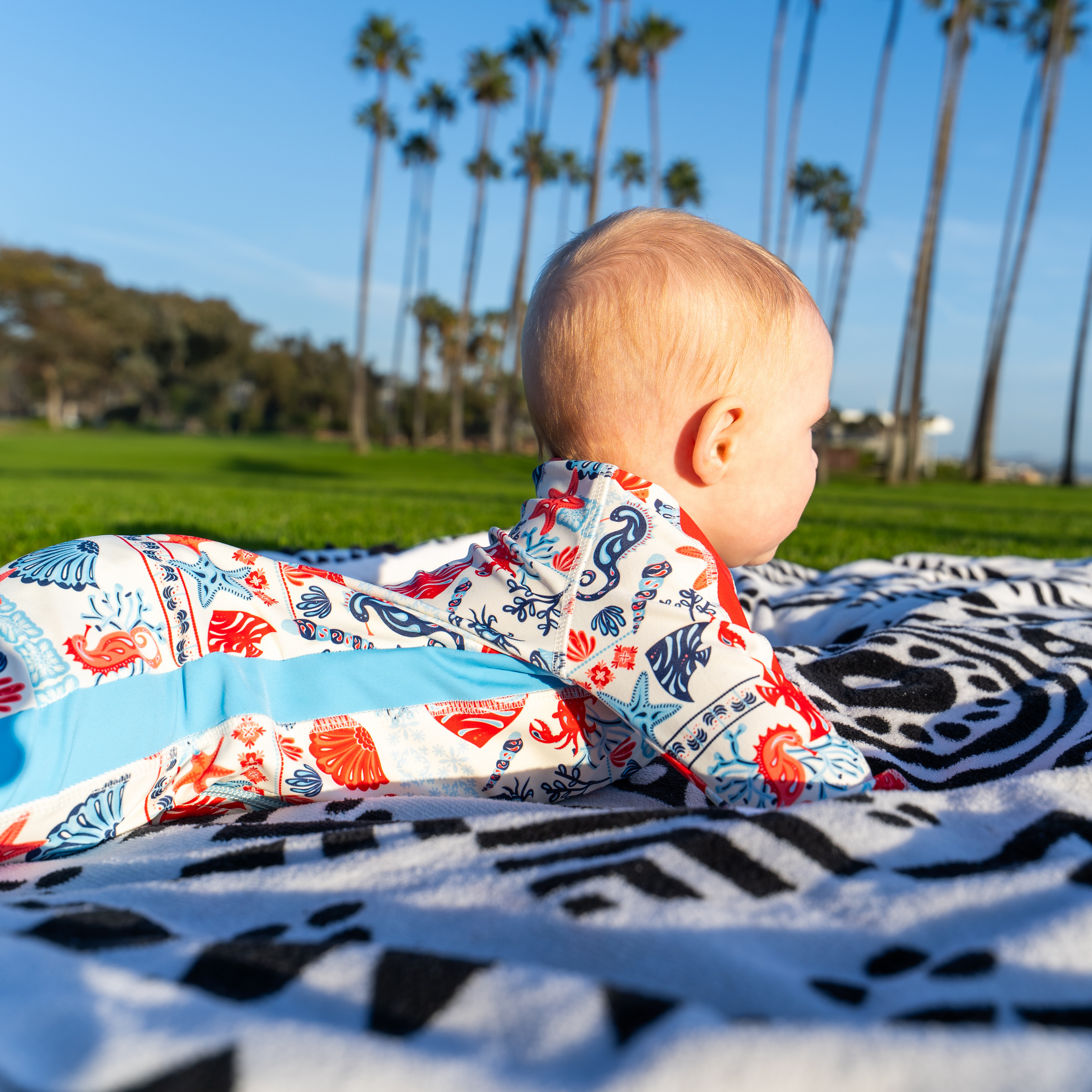 Sunsuit - Long Sleeve Romper Swimsuit | "Marina"-SwimZip UPF 50+ Sun Protective Swimwear & UV Zipper Rash Guards-pos3