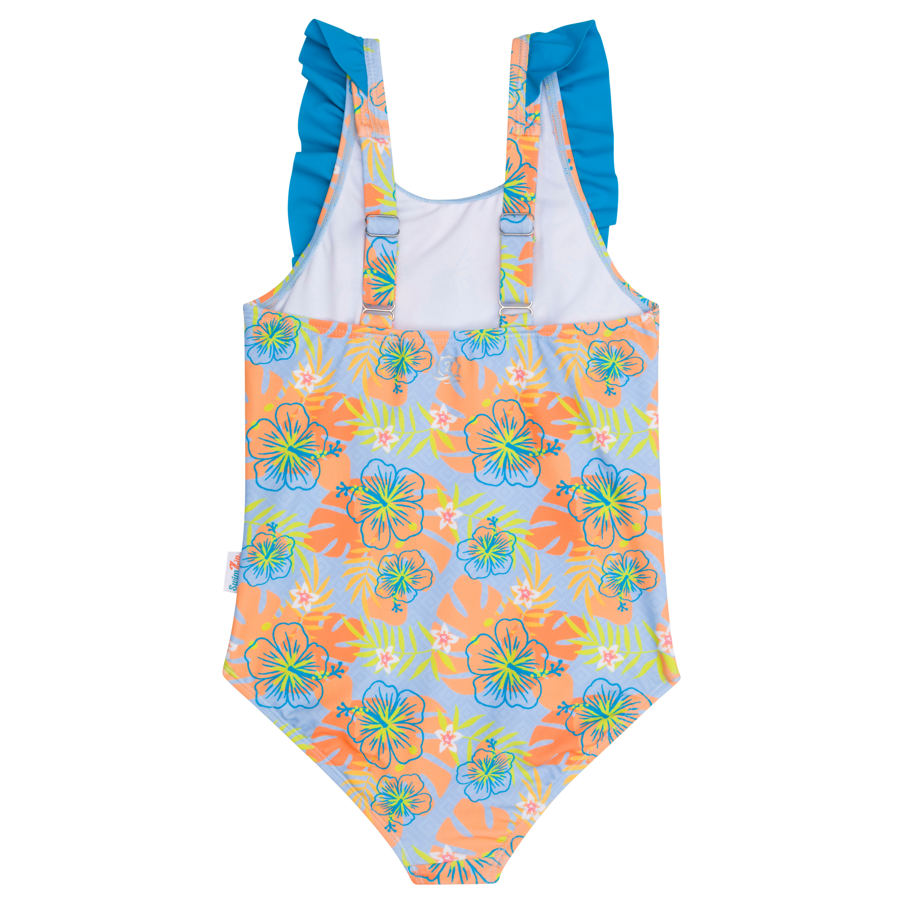 Girls Ruffle One-Piece Swimsuit | "Too Sweet" Groovy-SwimZip UPF 50+ Sun Protective Swimwear & UV Zipper Rash Guards-pos8