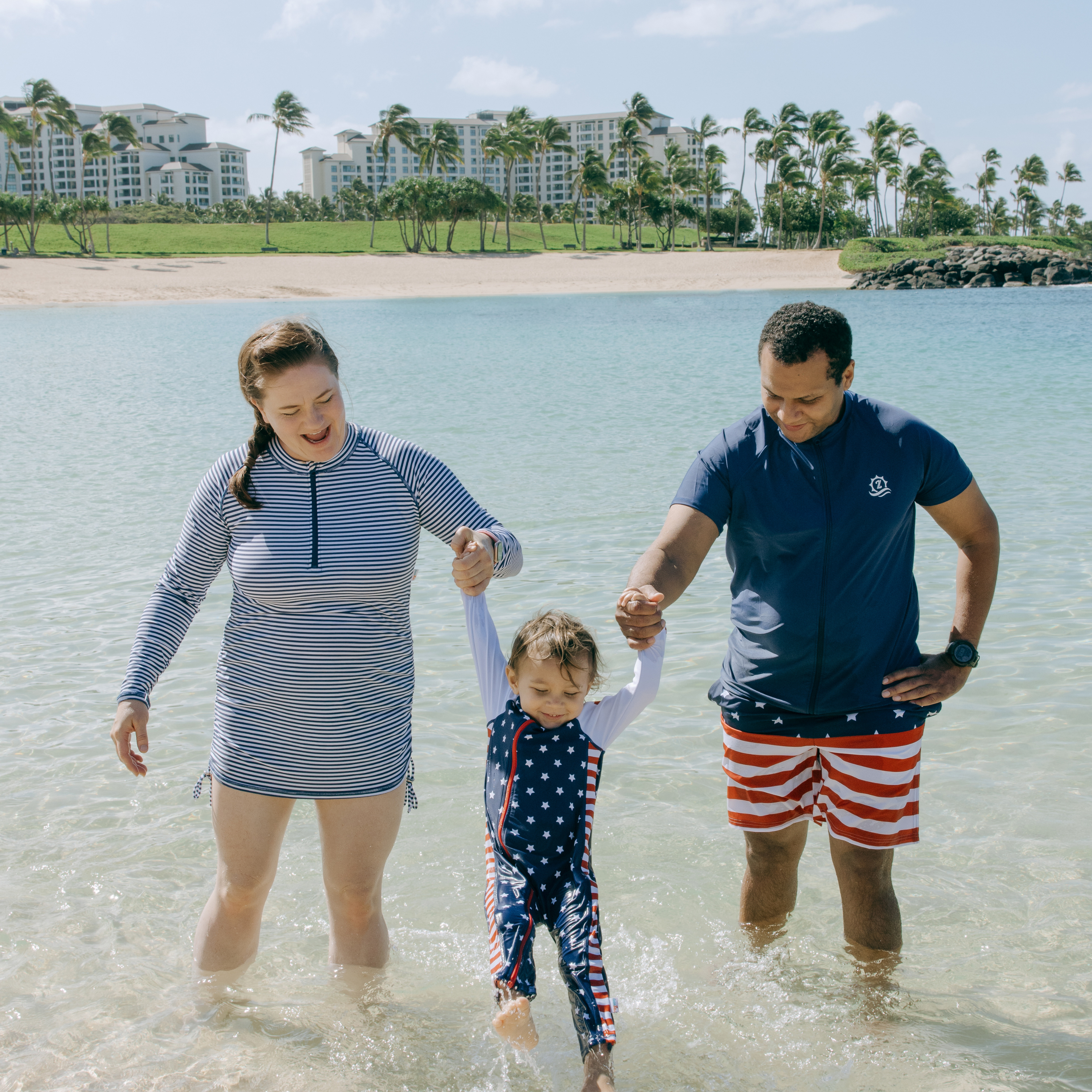 Sunsuit - Long Sleeve Romper Swimsuit | "Americana"-SwimZip UPF 50+ Sun Protective Swimwear & UV Zipper Rash Guards-pos7