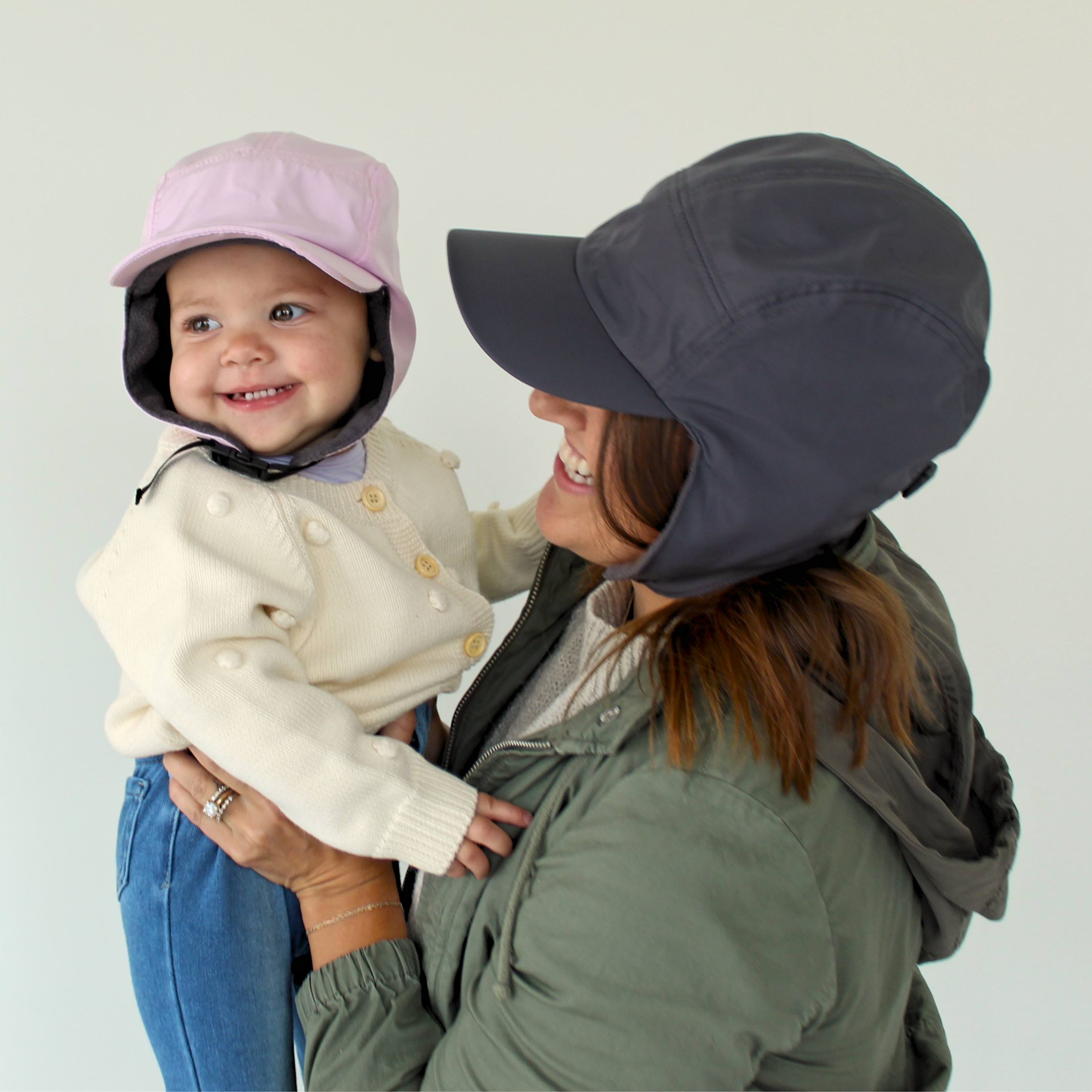 Adult Arctic Chill Winter Convertible Sun Hat | Dark Grey-SwimZip UPF 50+ Sun Protective Swimwear & UV Zipper Rash Guards-pos2