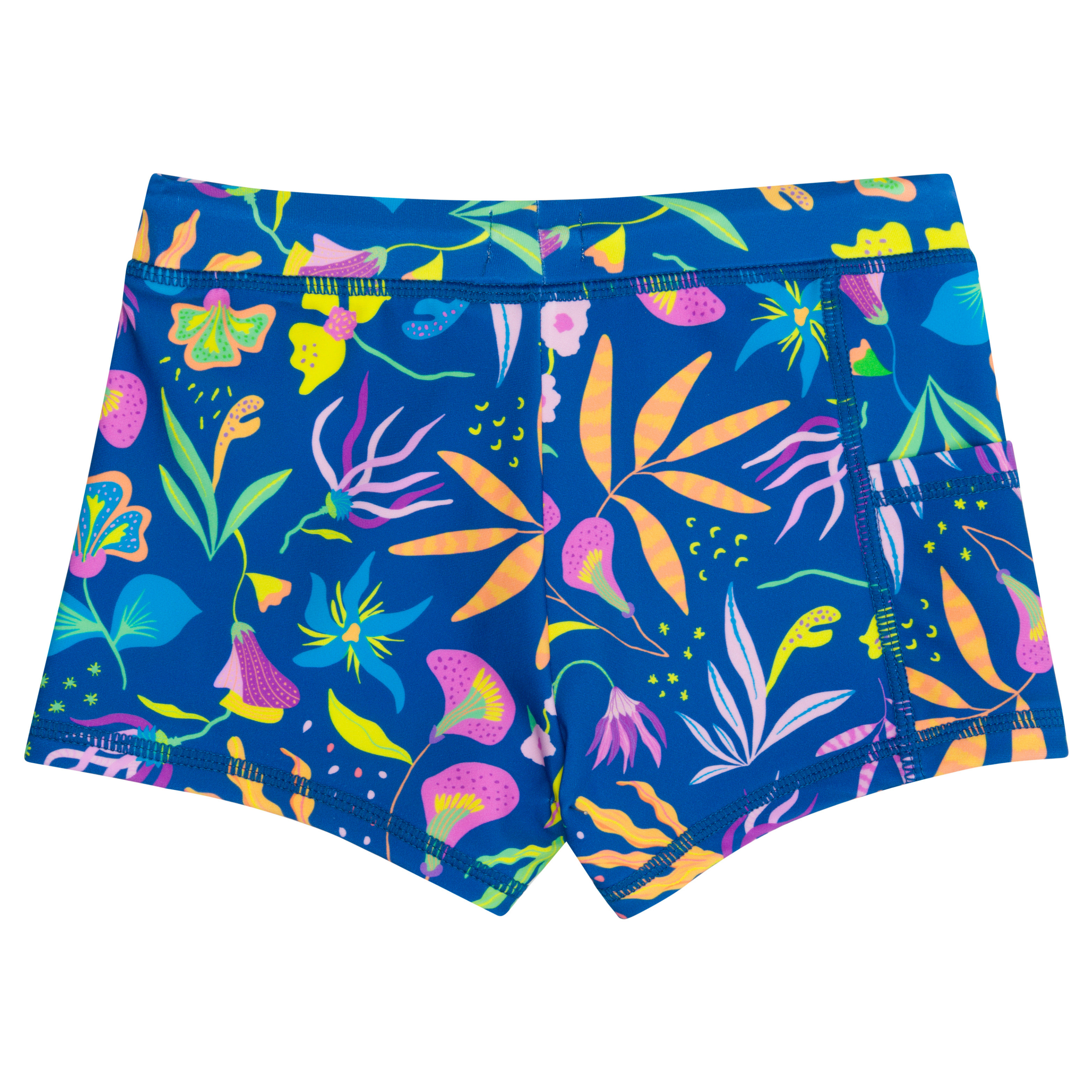 Kids Euro Swim Shorties | "Tropadelic"-SwimZip UPF 50+ Sun Protective Swimwear & UV Zipper Rash Guards-pos9