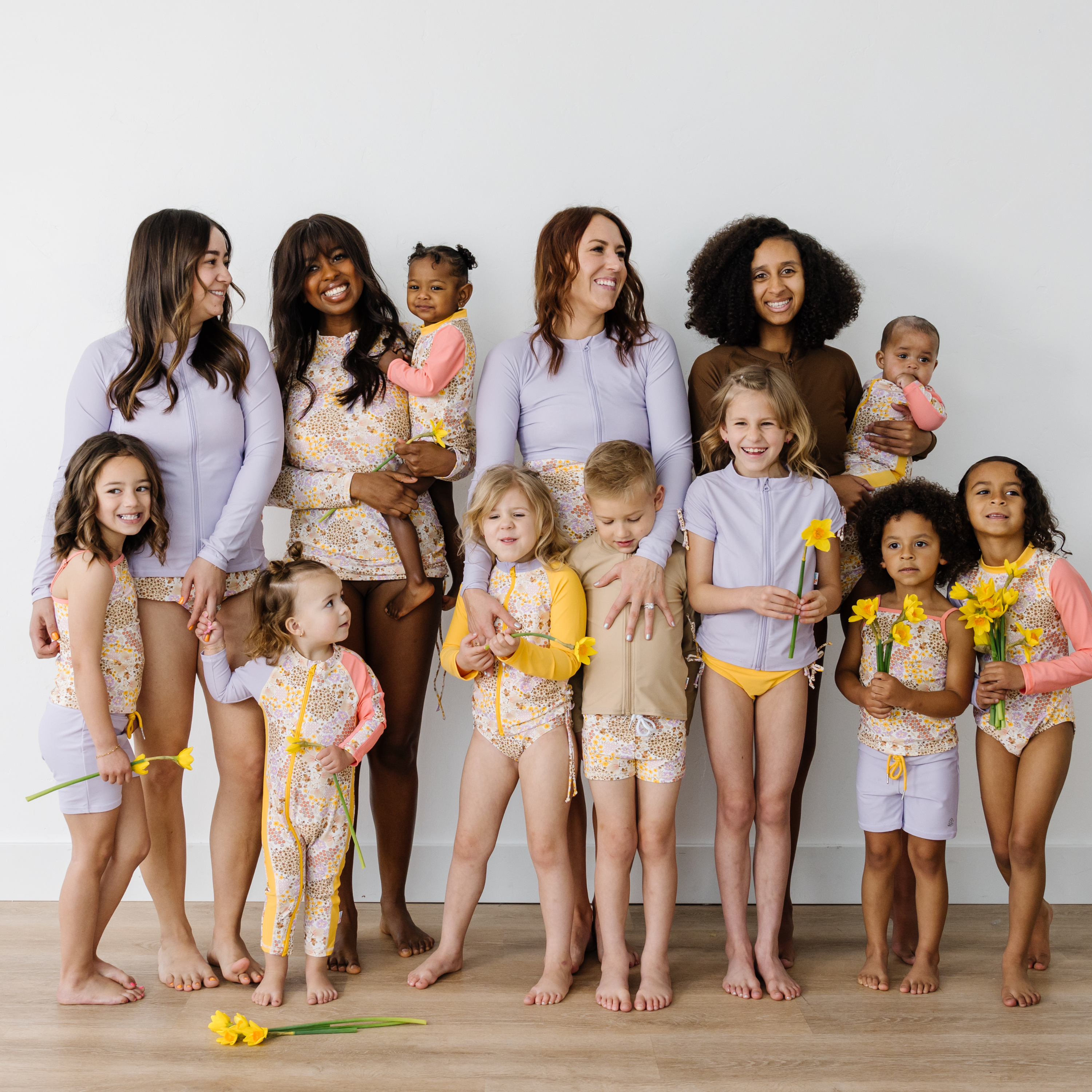 Girls Short Sleeve Rash Guard + Tankini Bikini Set (3 Piece) | "Meadows”-SwimZip UPF 50+ Sun Protective Swimwear & UV Zipper Rash Guards-pos8