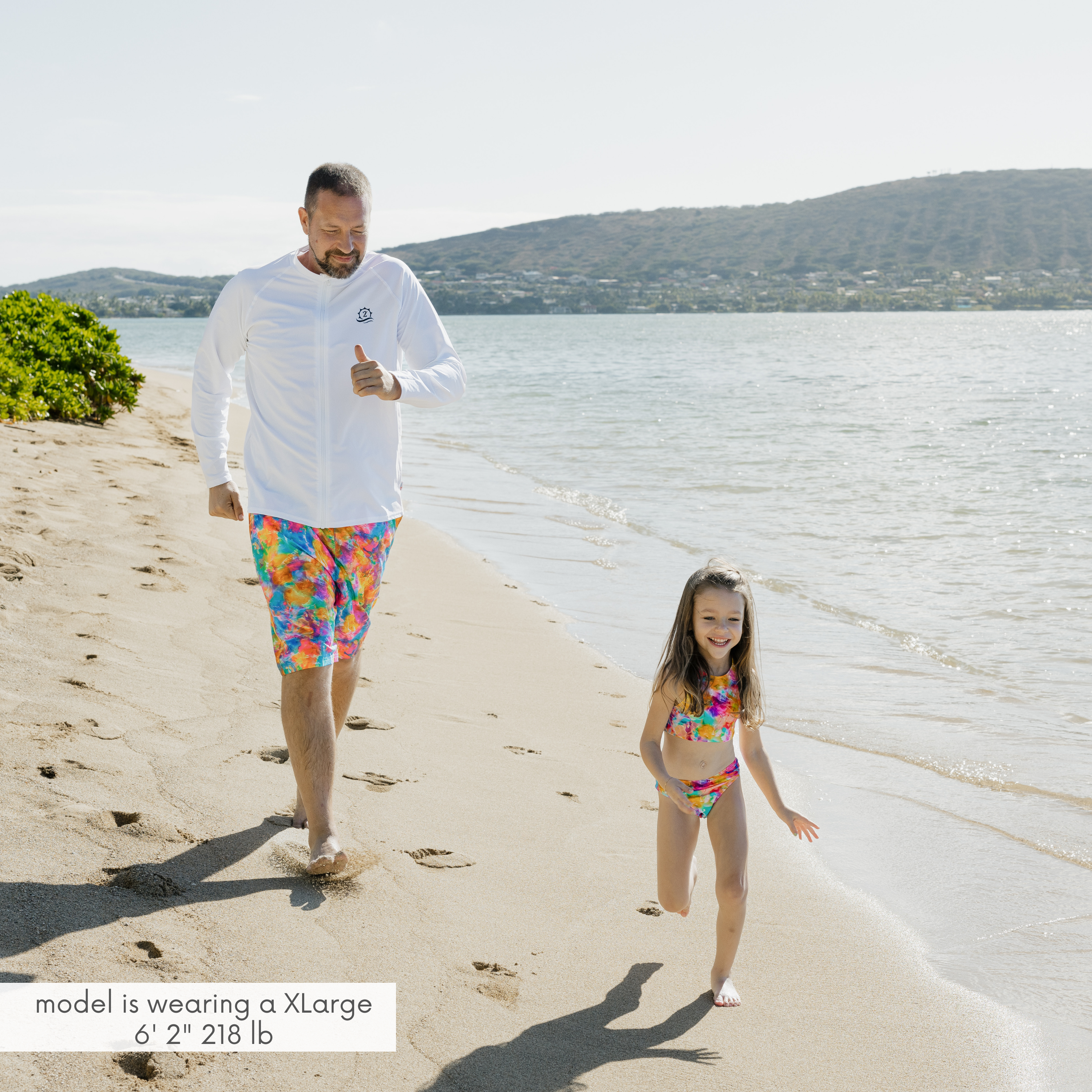 Men's 8" Swim Trunks Boxer Brief Liner | "Impressions"-SwimZip UPF 50+ Sun Protective Swimwear & UV Zipper Rash Guards-pos3