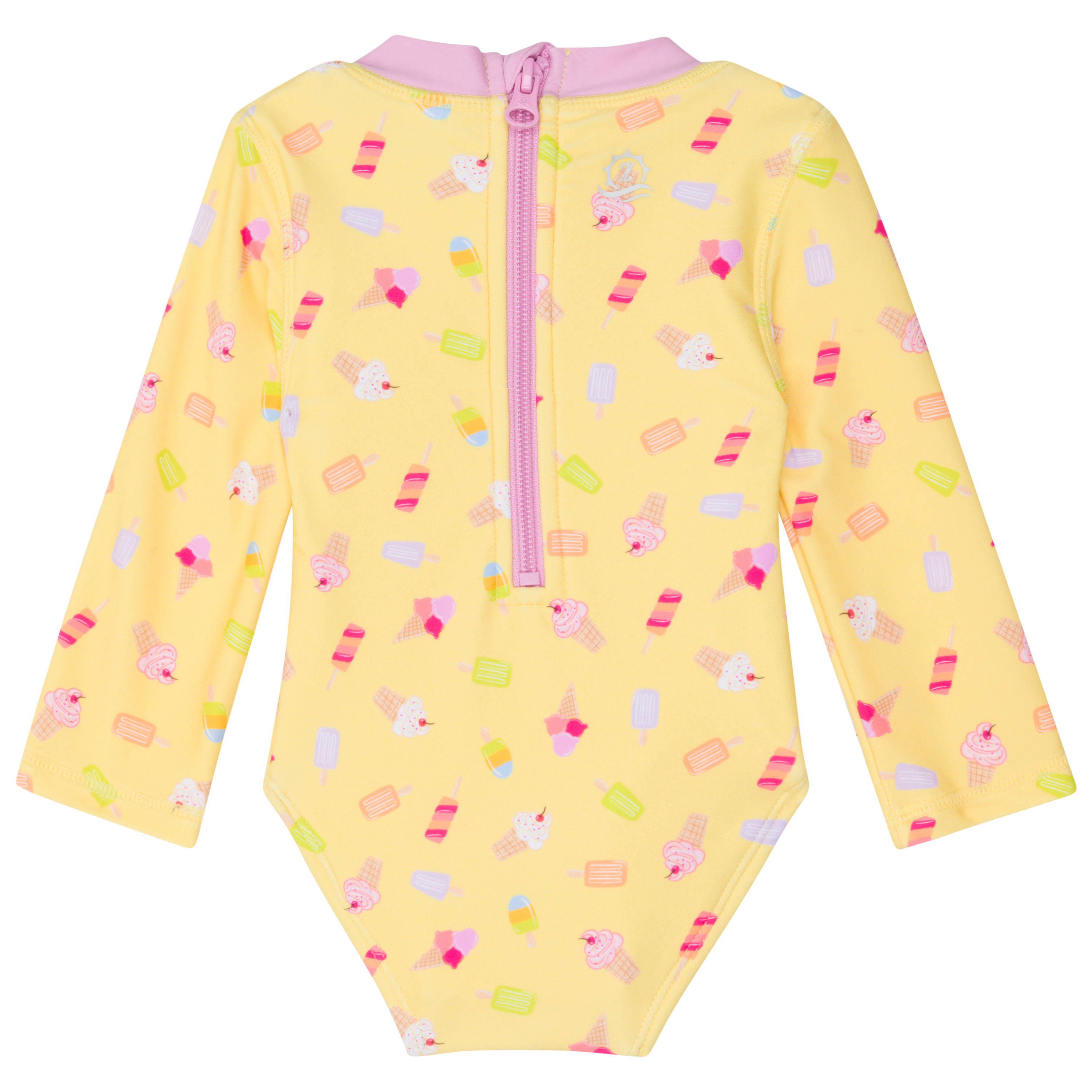 Girls Long Sleeve Surf Suit (One Piece Bodysuit) | "Sweetie"-SwimZip UPF 50+ Sun Protective Swimwear & UV Zipper Rash Guards-pos9