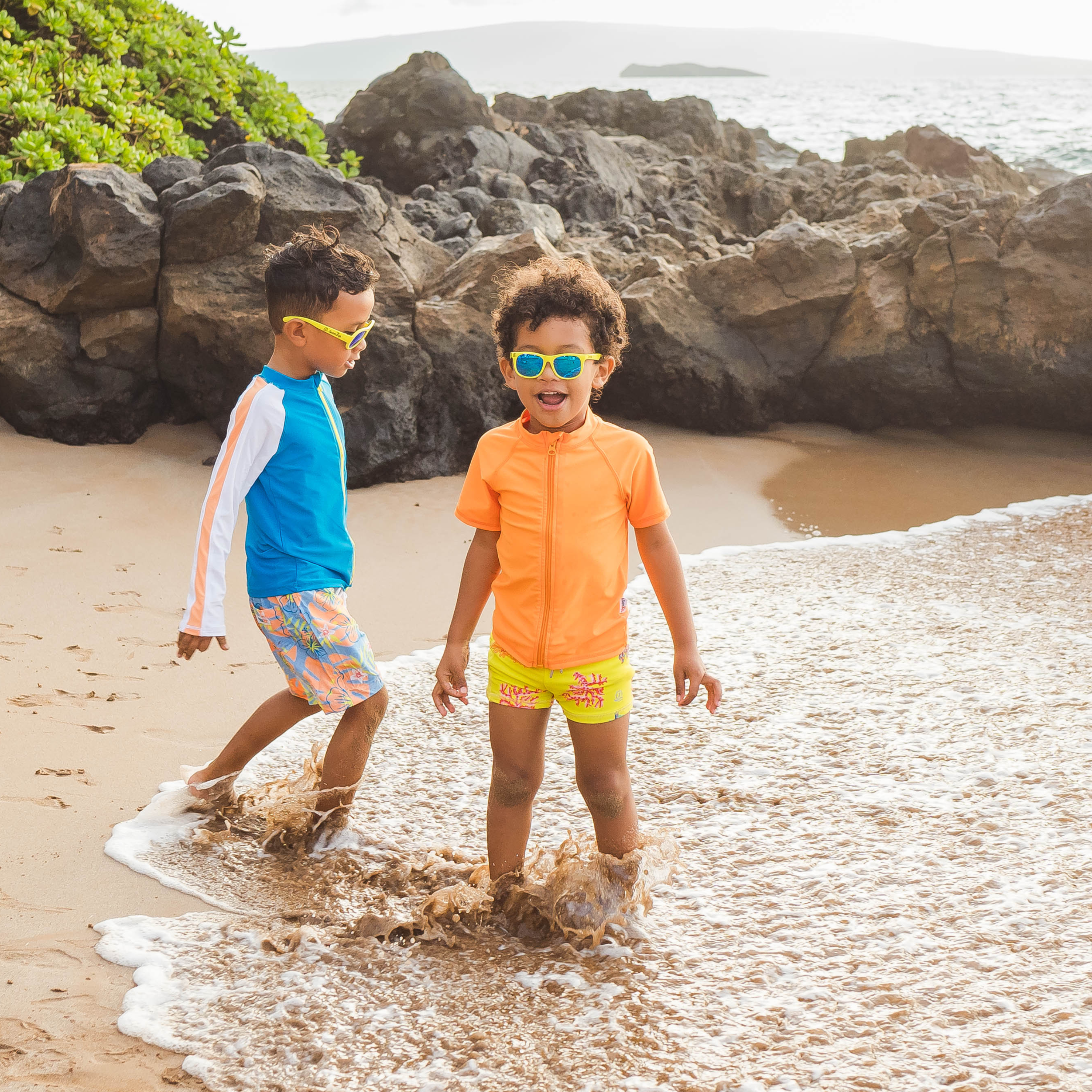 Kids Aviator Sunglasses - Sulphur Yellow-SwimZip UPF 50+ Sun Protective Swimwear & UV Zipper Rash Guards-pos8