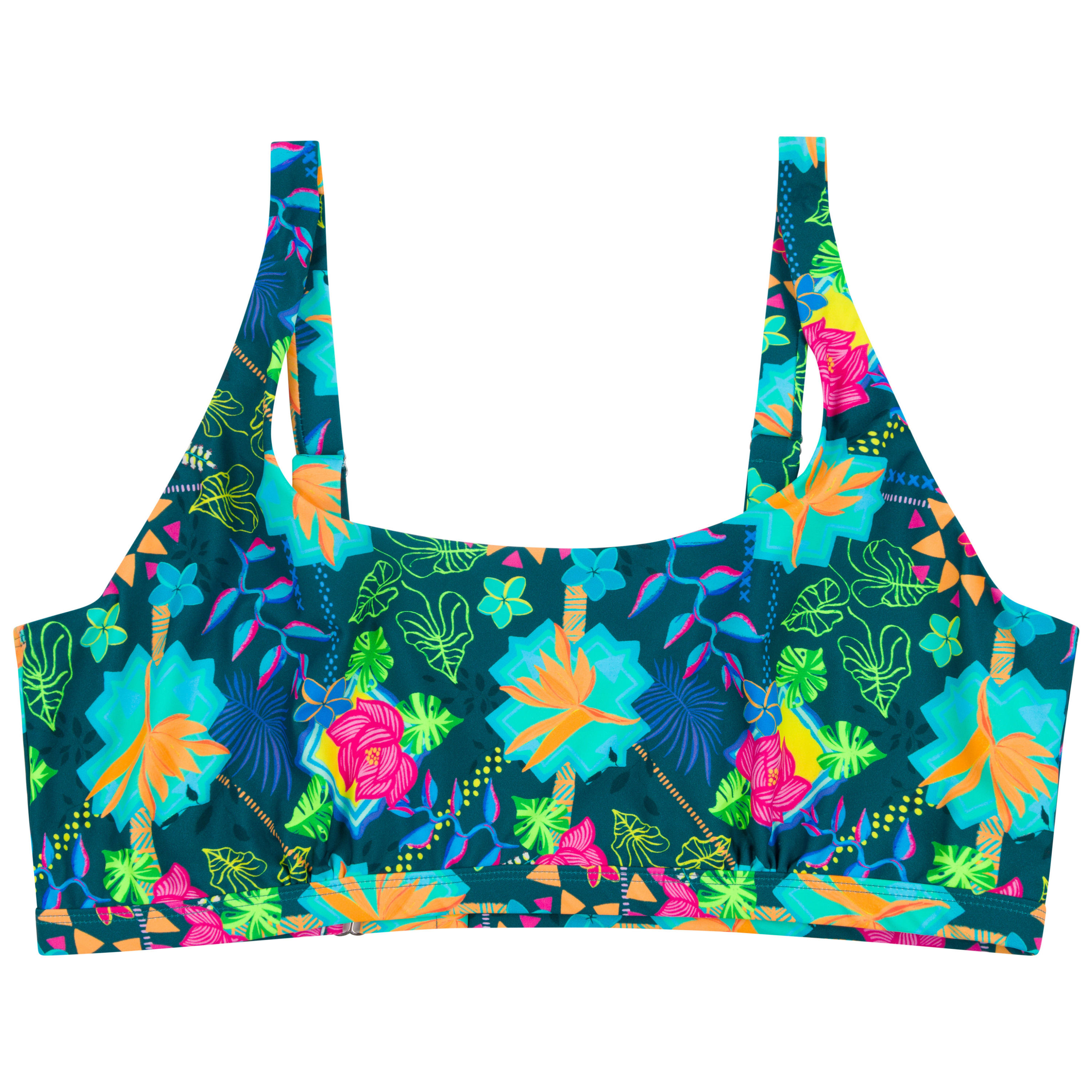 Women's Scoop Neck Bikini Top Plus Size | "Summer Max"-1X-Summer Max-SwimZip UPF 50+ Sun Protective Swimwear & UV Zipper Rash Guards-pos1