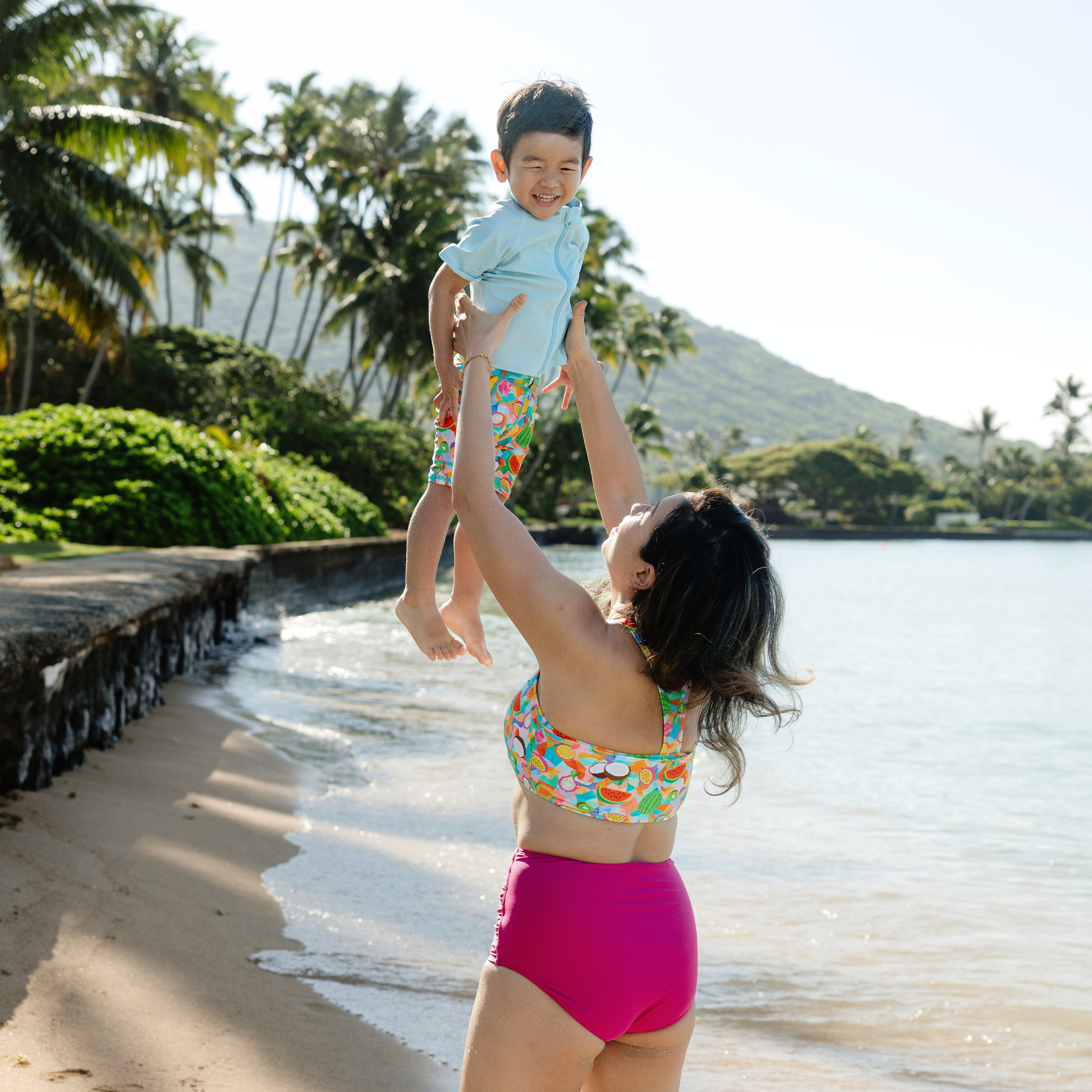 Women's Halter Bikini Top | "Fruit Salad"-SwimZip UPF 50+ Sun Protective Swimwear & UV Zipper Rash Guards-pos8