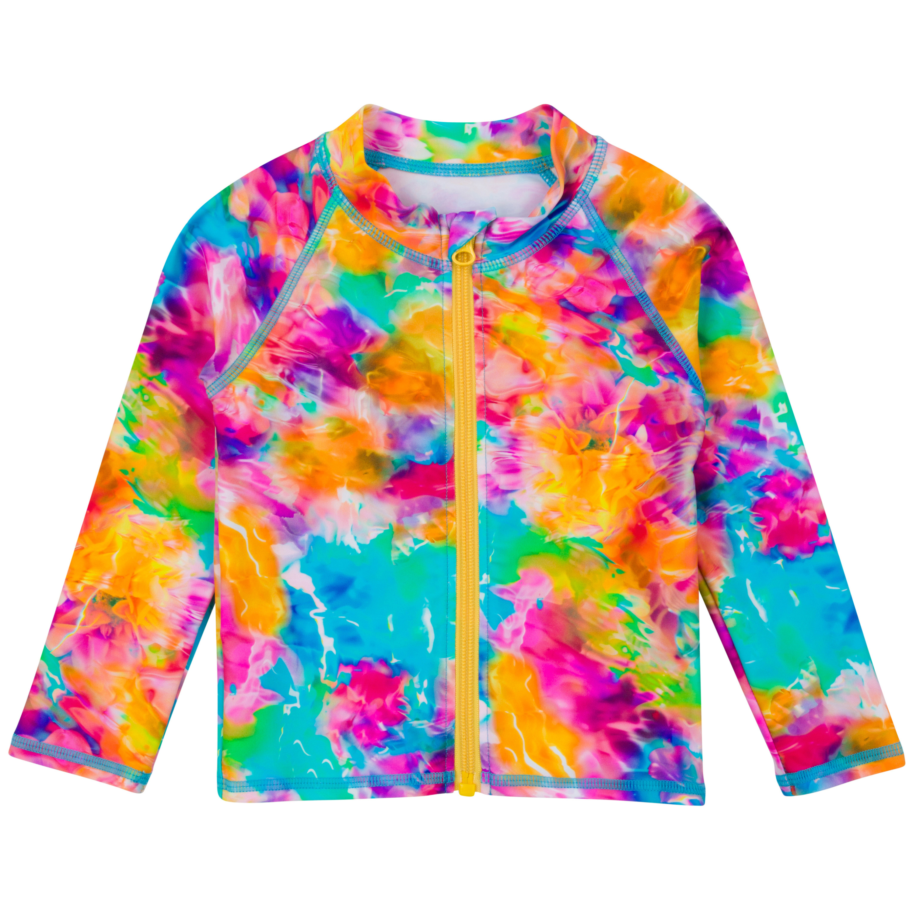 Kids UPF 50+ Long Sleeve Zipper Rash Guard Swim Shirt | "Impressions"-SwimZip UPF 50+ Sun Protective Swimwear & UV Zipper Rash Guards-pos1
