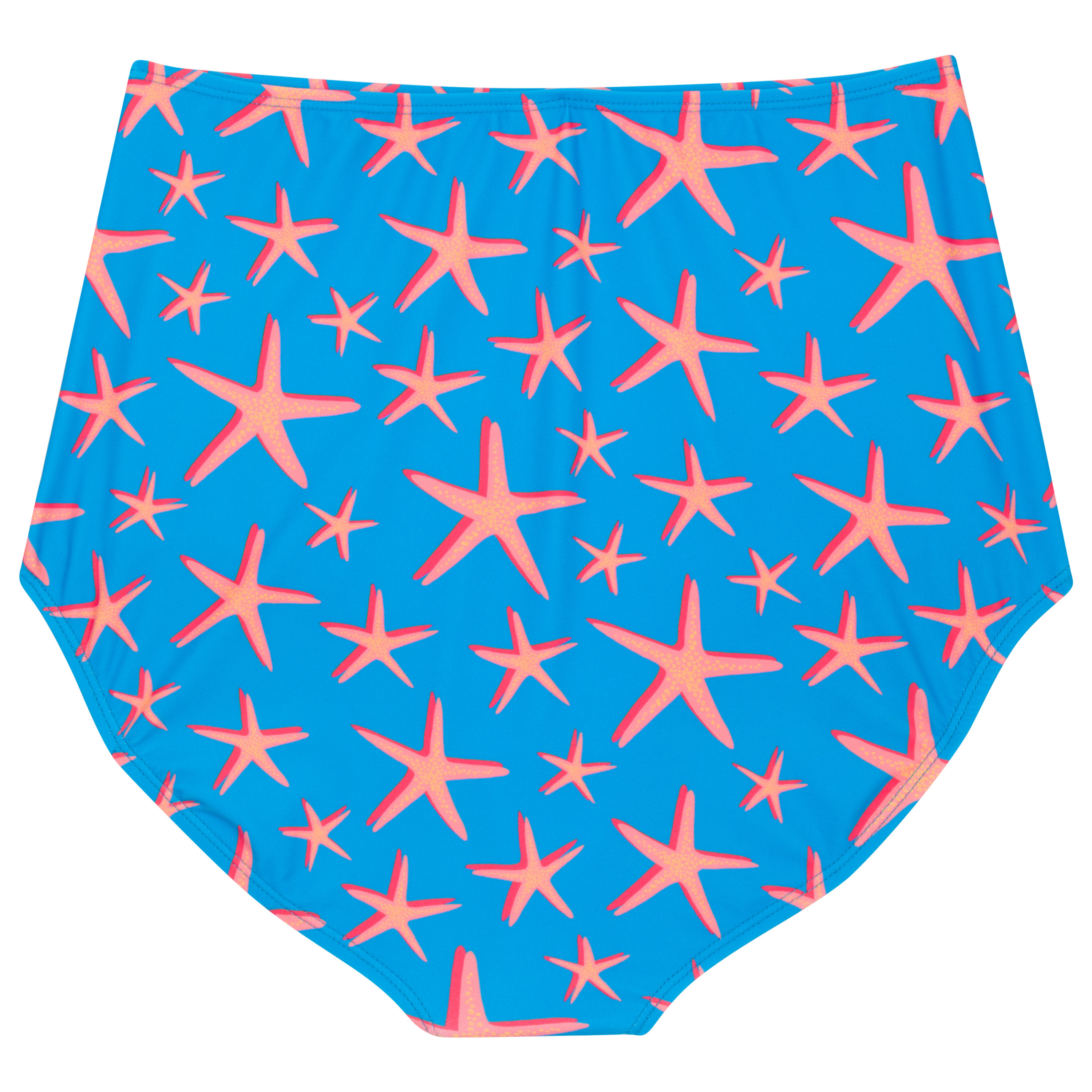 Women's High Waist Bikini Bottoms Ruched | "Starfish"-SwimZip UPF 50+ Sun Protective Swimwear & UV Zipper Rash Guards-pos9