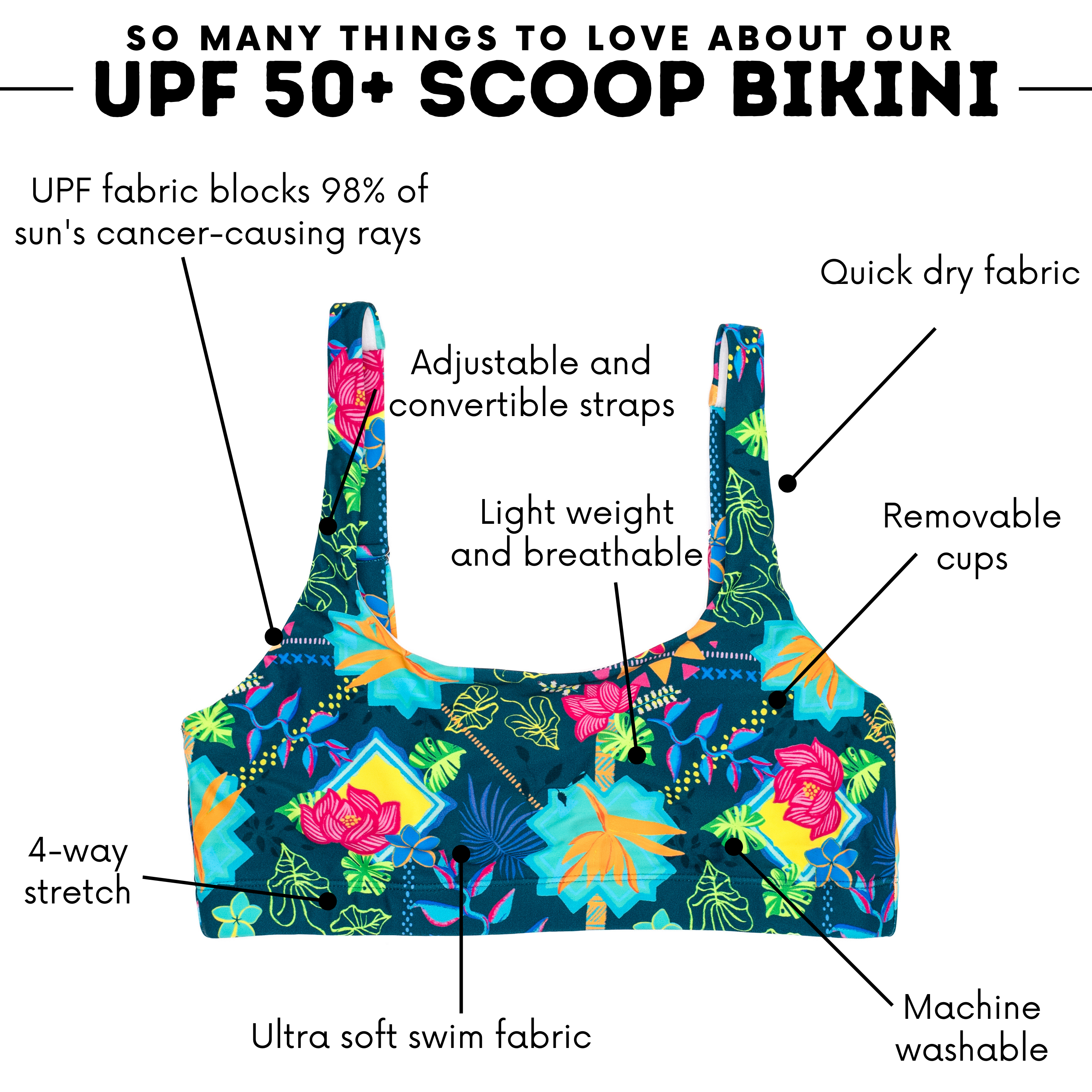Women's Scoop Neck Bikini Top | "Summer Max"-SwimZip UPF 50+ Sun Protective Swimwear & UV Zipper Rash Guards-pos4