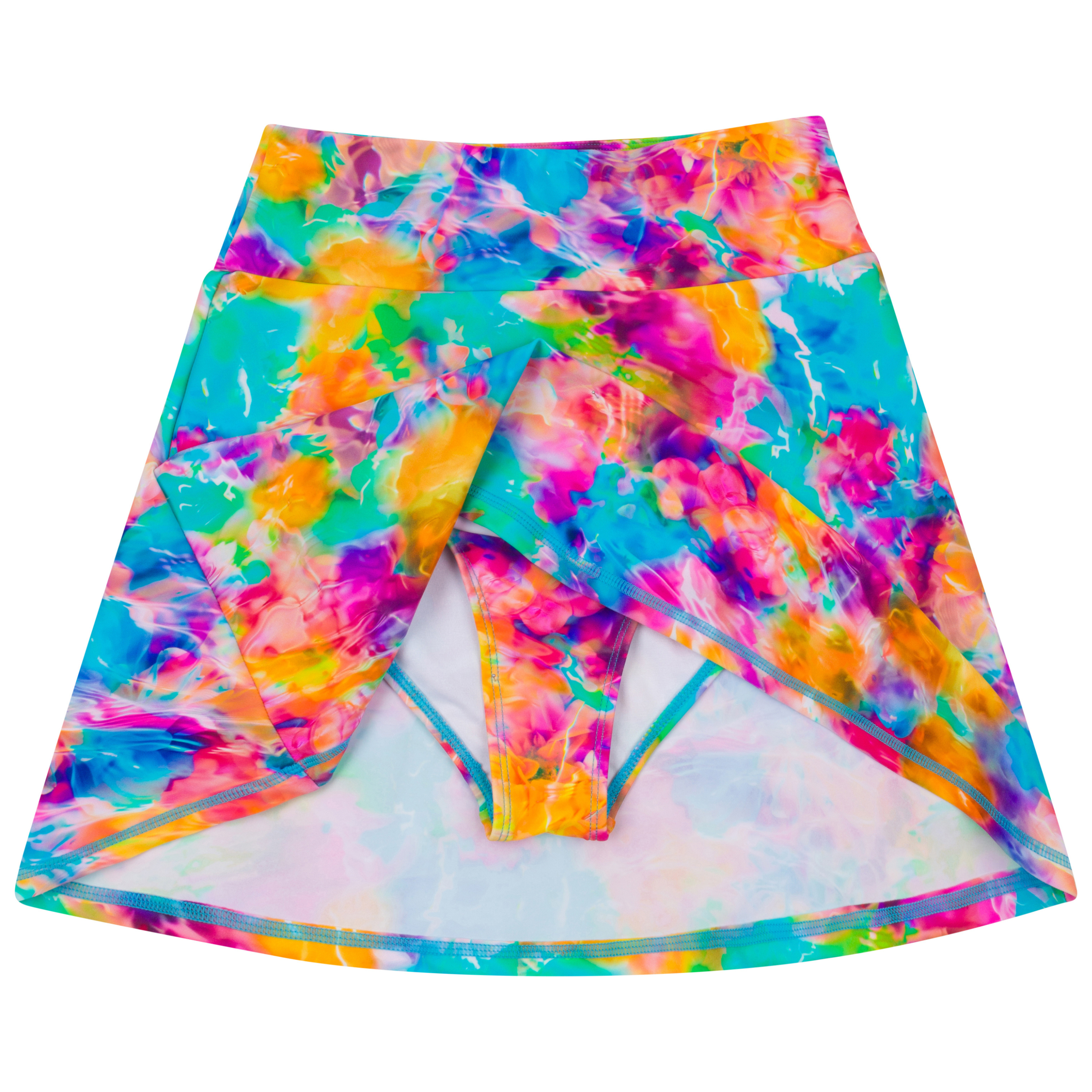 Women's A-Line Tummy Control Swim Skirt | "Impressions"-SwimZip UPF 50+ Sun Protective Swimwear & UV Zipper Rash Guards-pos6