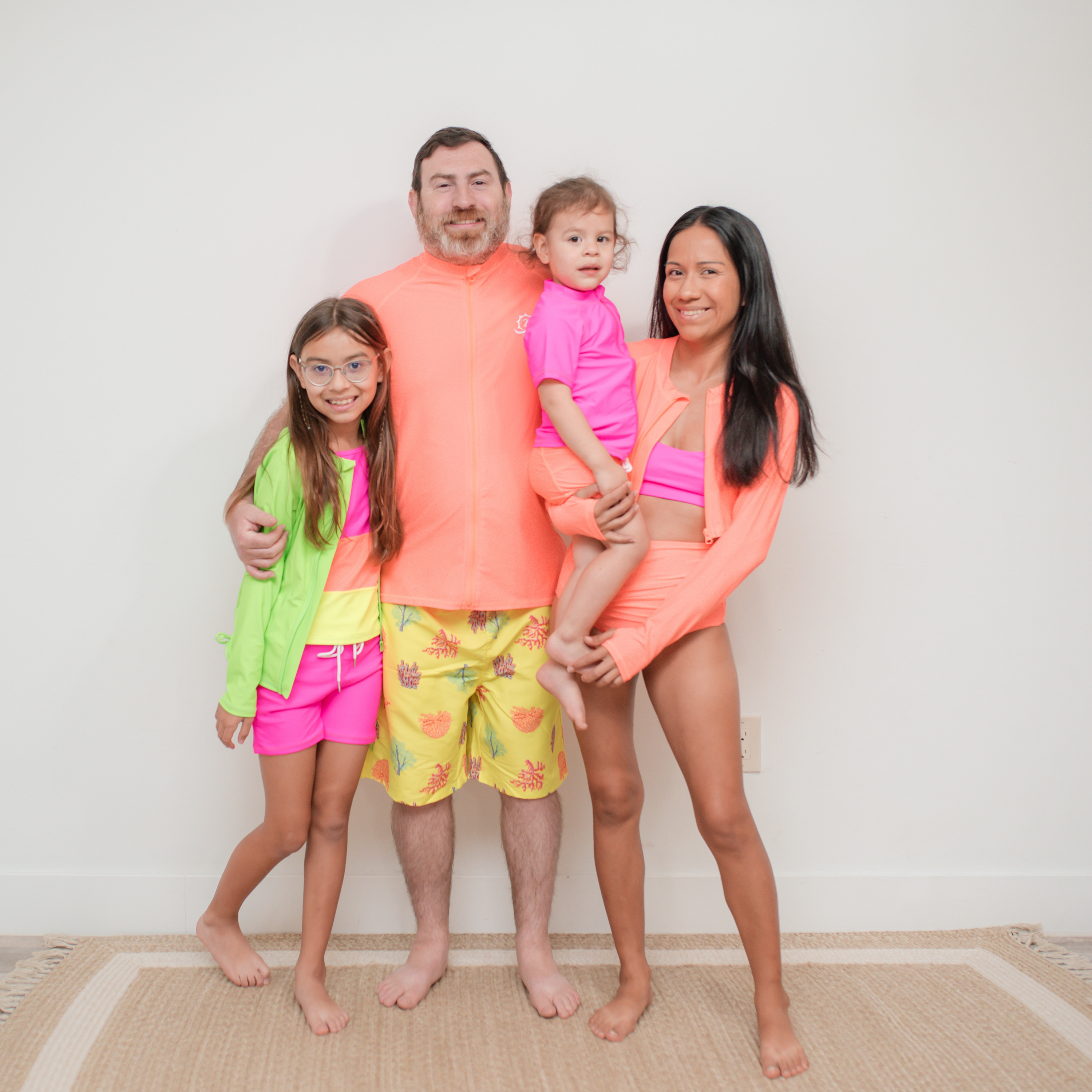 Kids Short Sleeve Zipper Rash Guard Swim Shirt | “Neon Pink”-SwimZip UPF 50+ Sun Protective Swimwear & UV Zipper Rash Guards-pos6