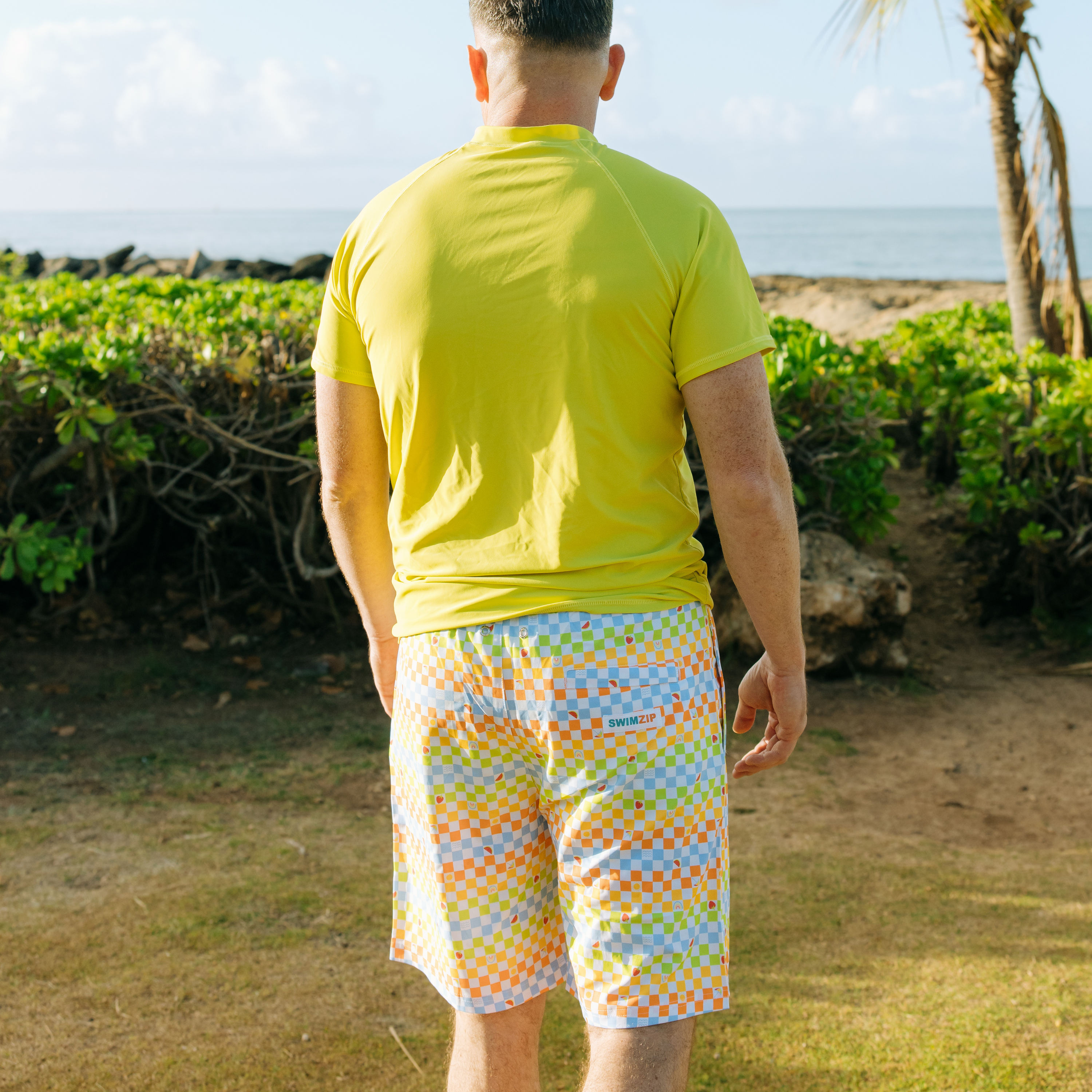 Men's 8" Swim Trunks Boxer Brief Liner | "Gamified"-SwimZip UPF 50+ Sun Protective Swimwear & UV Zipper Rash Guards-pos6