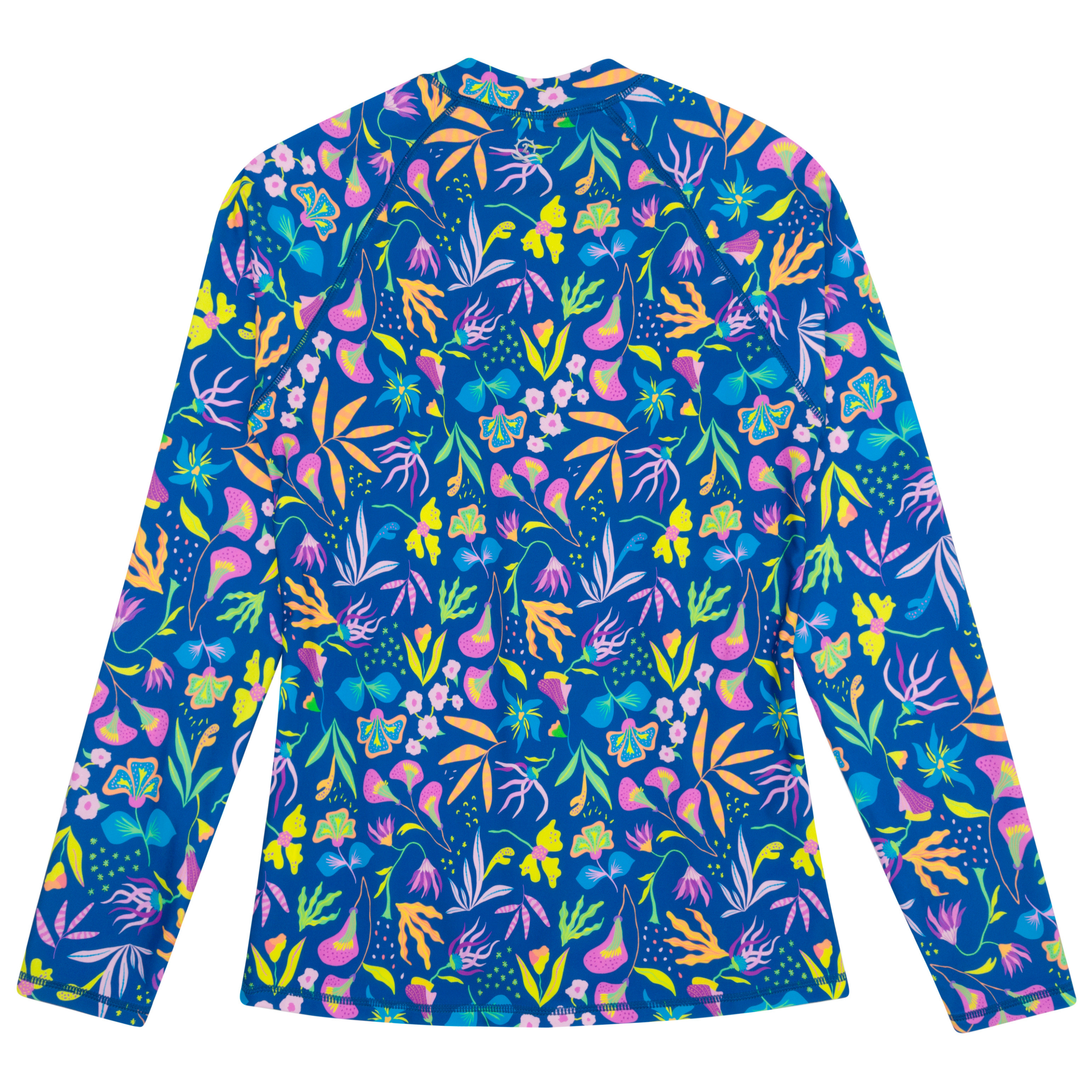 Women's Long Sleeve Rash Guard with Pockets | "Tropadelic"-SwimZip UPF 50+ Sun Protective Swimwear & UV Zipper Rash Guards-pos9