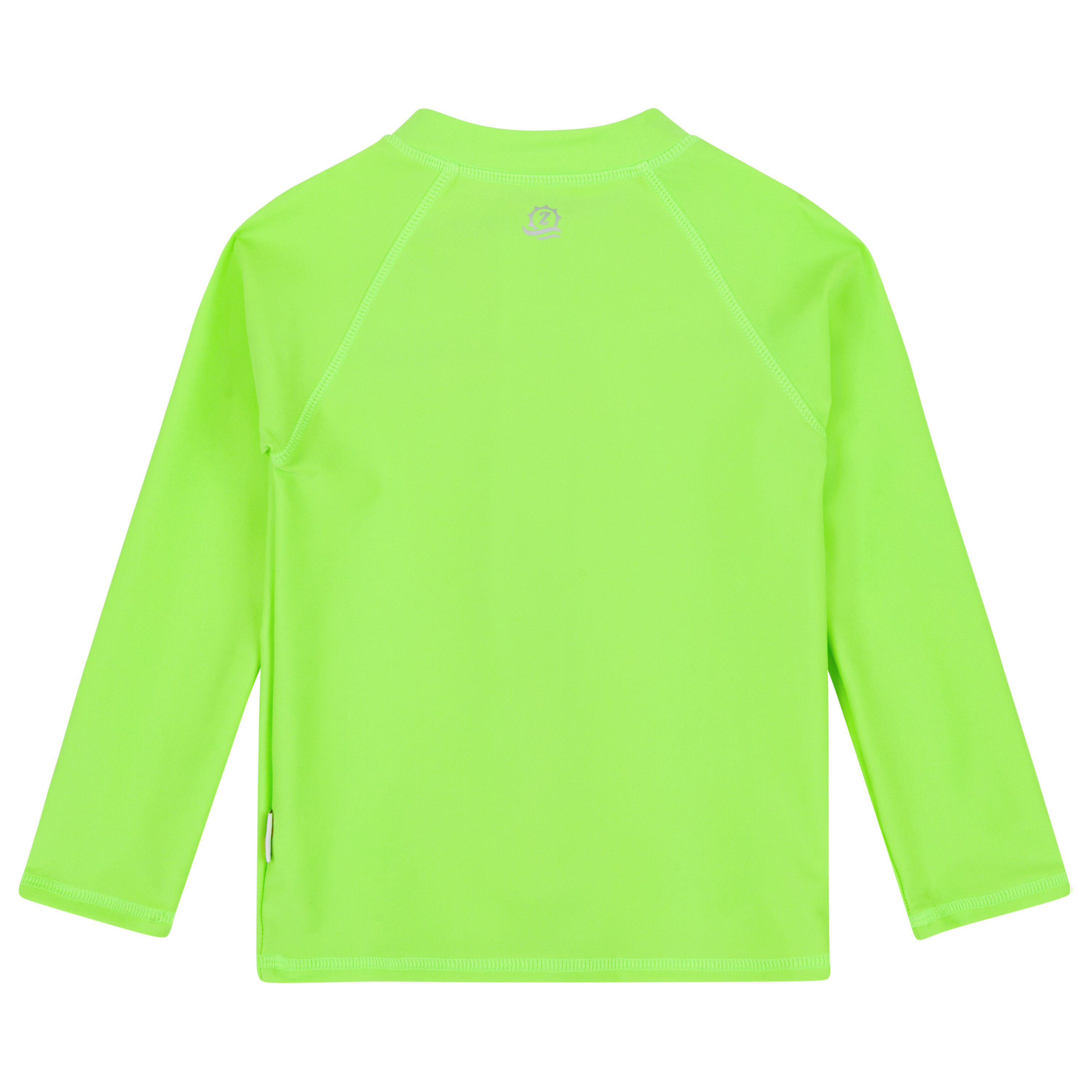 Kids UPF 50+ Long Sleeve Zipper Rash Guard Swim Shirt | "Electric Green"-SwimZip UPF 50+ Sun Protective Swimwear & UV Zipper Rash Guards-pos10