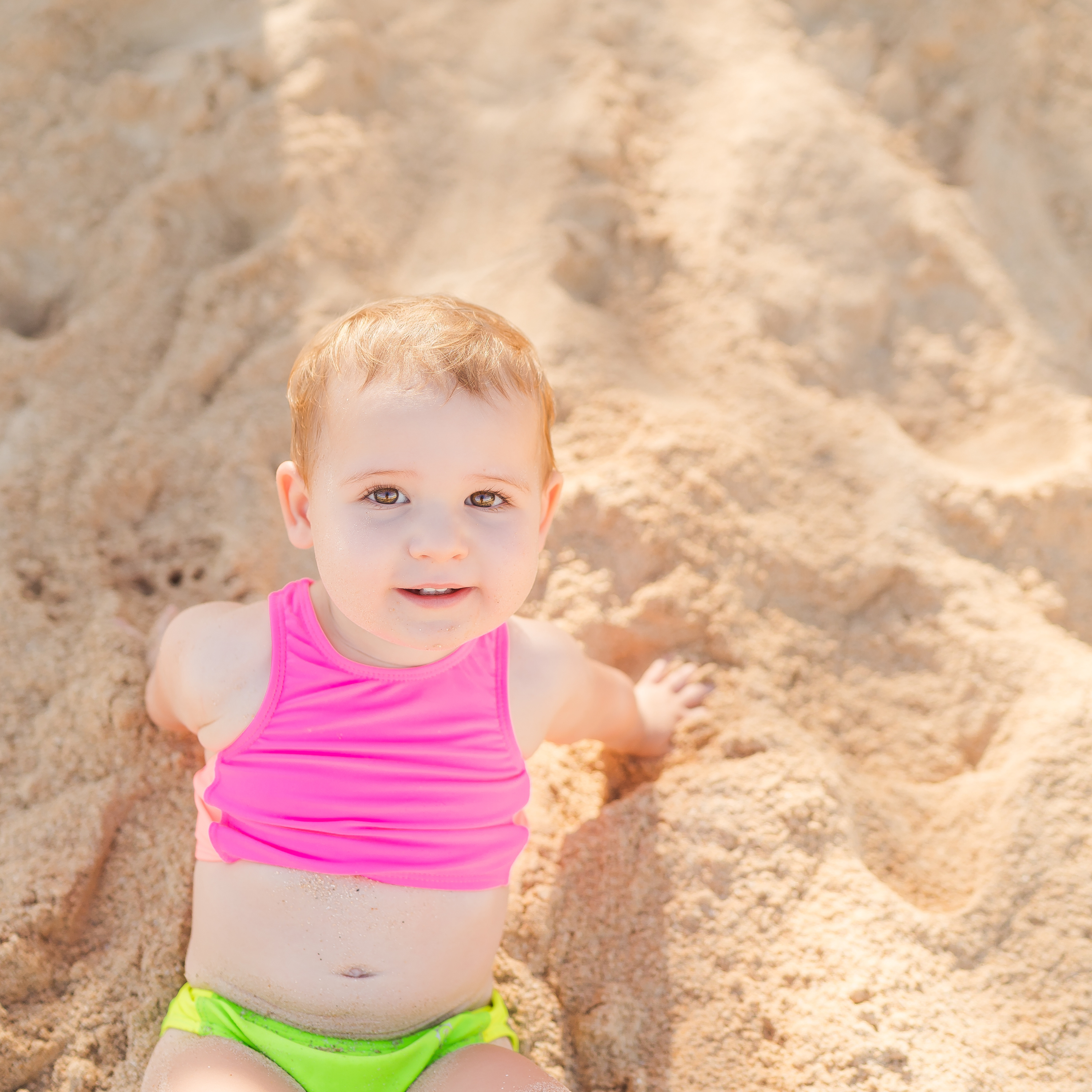 Girls Halter Top Bikini Set (2 Piece) | "Neon Sunrise"-SwimZip UPF 50+ Sun Protective Swimwear & UV Zipper Rash Guards-pos11