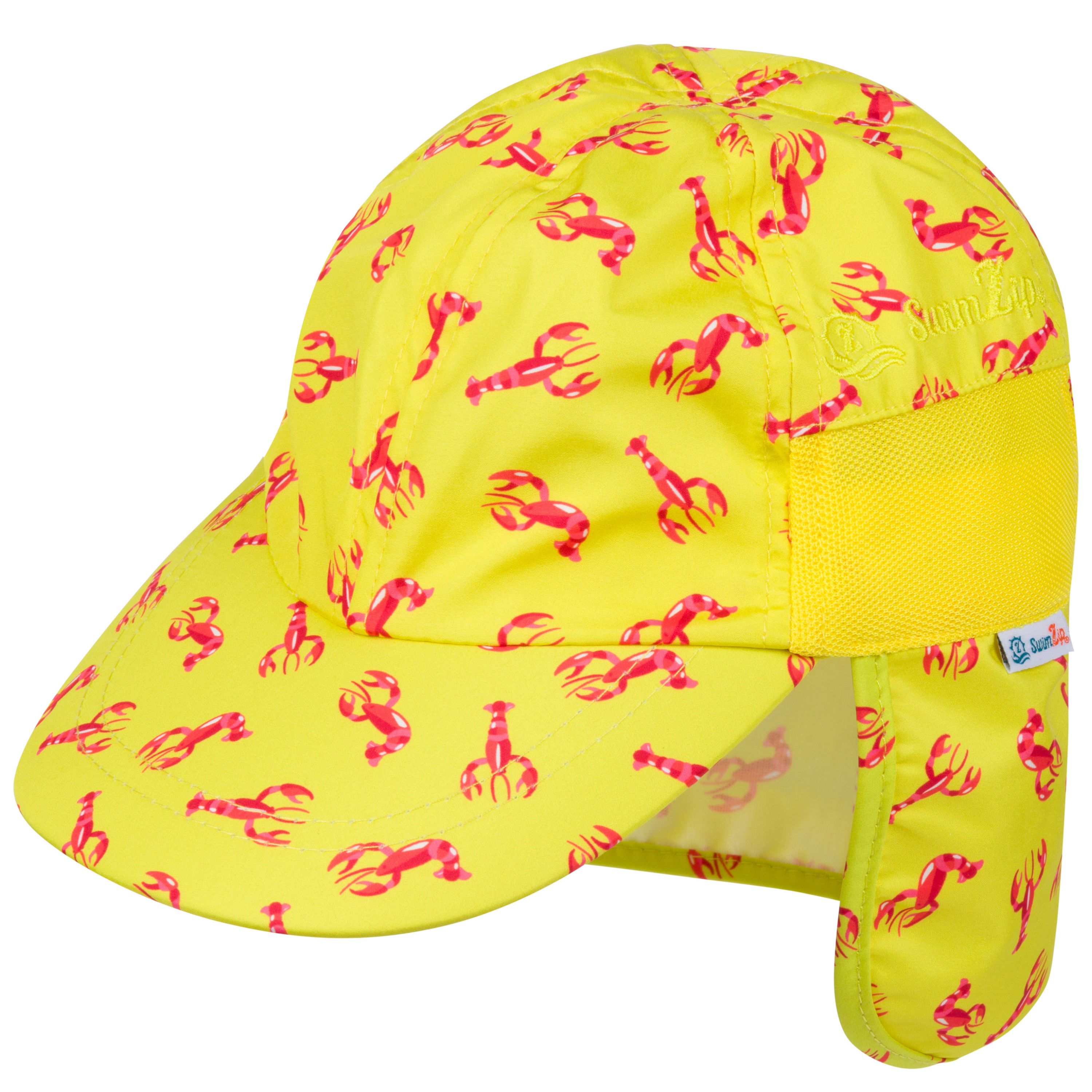 Kids Flap Hat | Lobster-0-6 Month-Lobster-SwimZip UPF 50+ Sun Protective Swimwear & UV Zipper Rash Guards-pos1