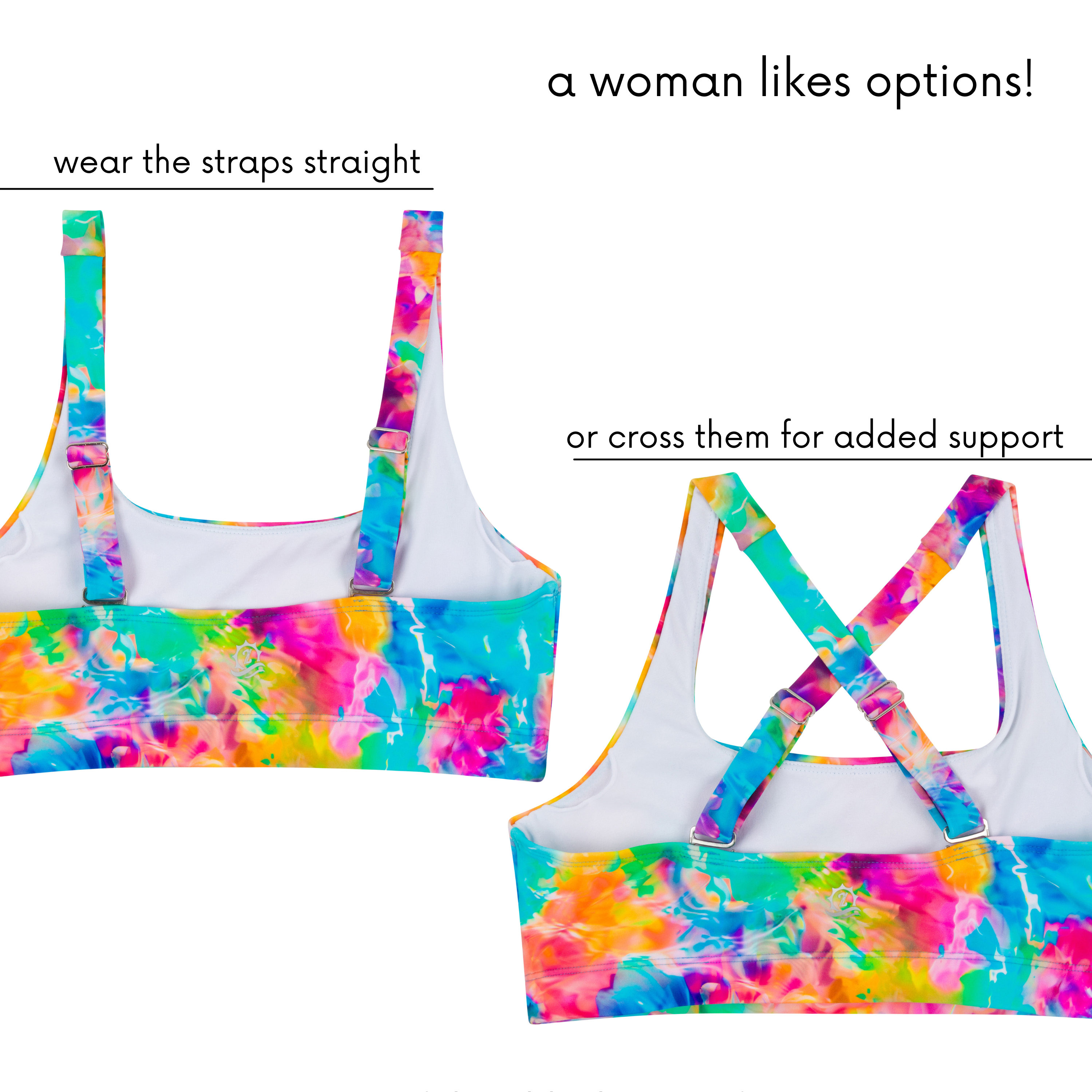 Women's Scoop Neck Bikini Top | "Impressions"-SwimZip UPF 50+ Sun Protective Swimwear & UV Zipper Rash Guards-pos9