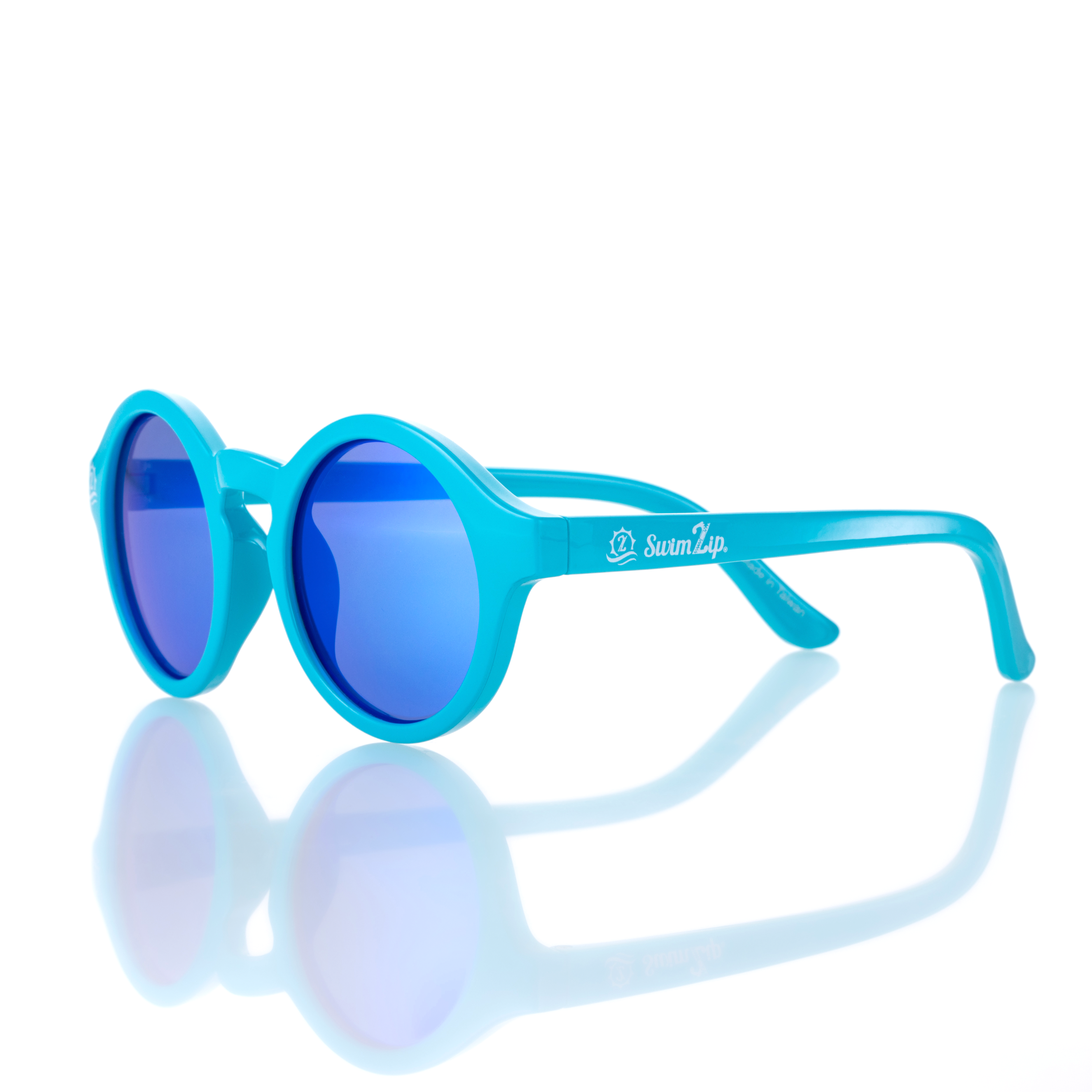 Kids Round Sunglasses - Scuba Blue-0-3 Years-Scuba Blue-SwimZip UPF 50+ Sun Protective Swimwear & UV Zipper Rash Guards-pos1