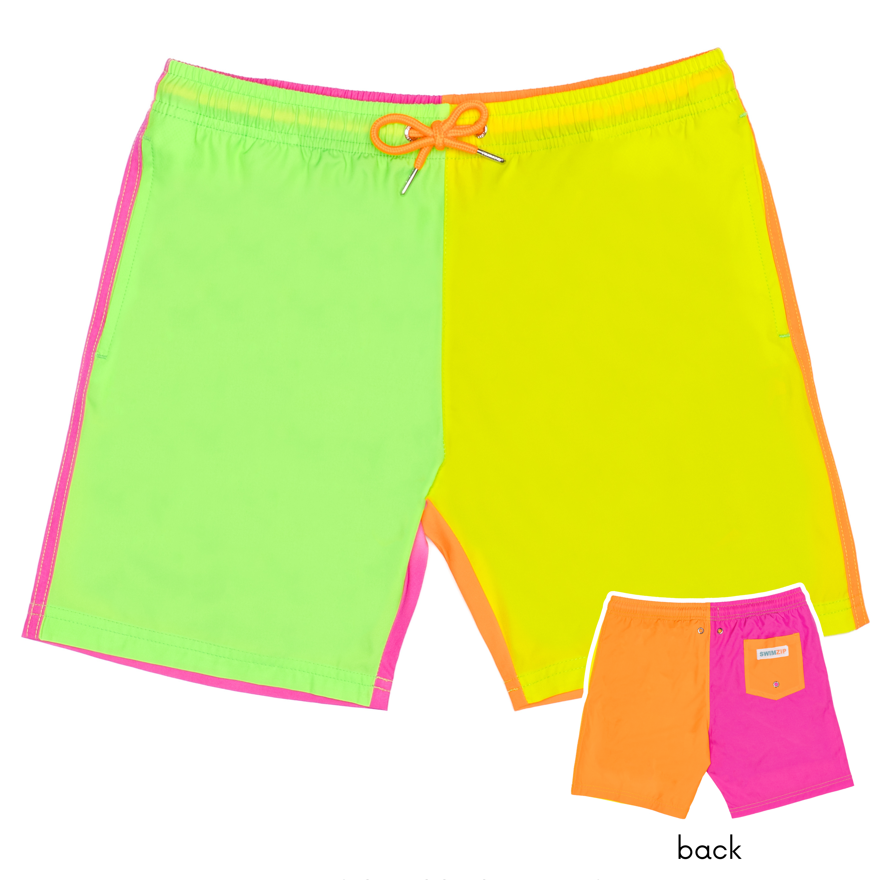 Boys Swim Trunks Boxer Brief Liner (sizes 6-14) | “Spark"-6-8-Spark-SwimZip UPF 50+ Sun Protective Swimwear & UV Zipper Rash Guards-pos1