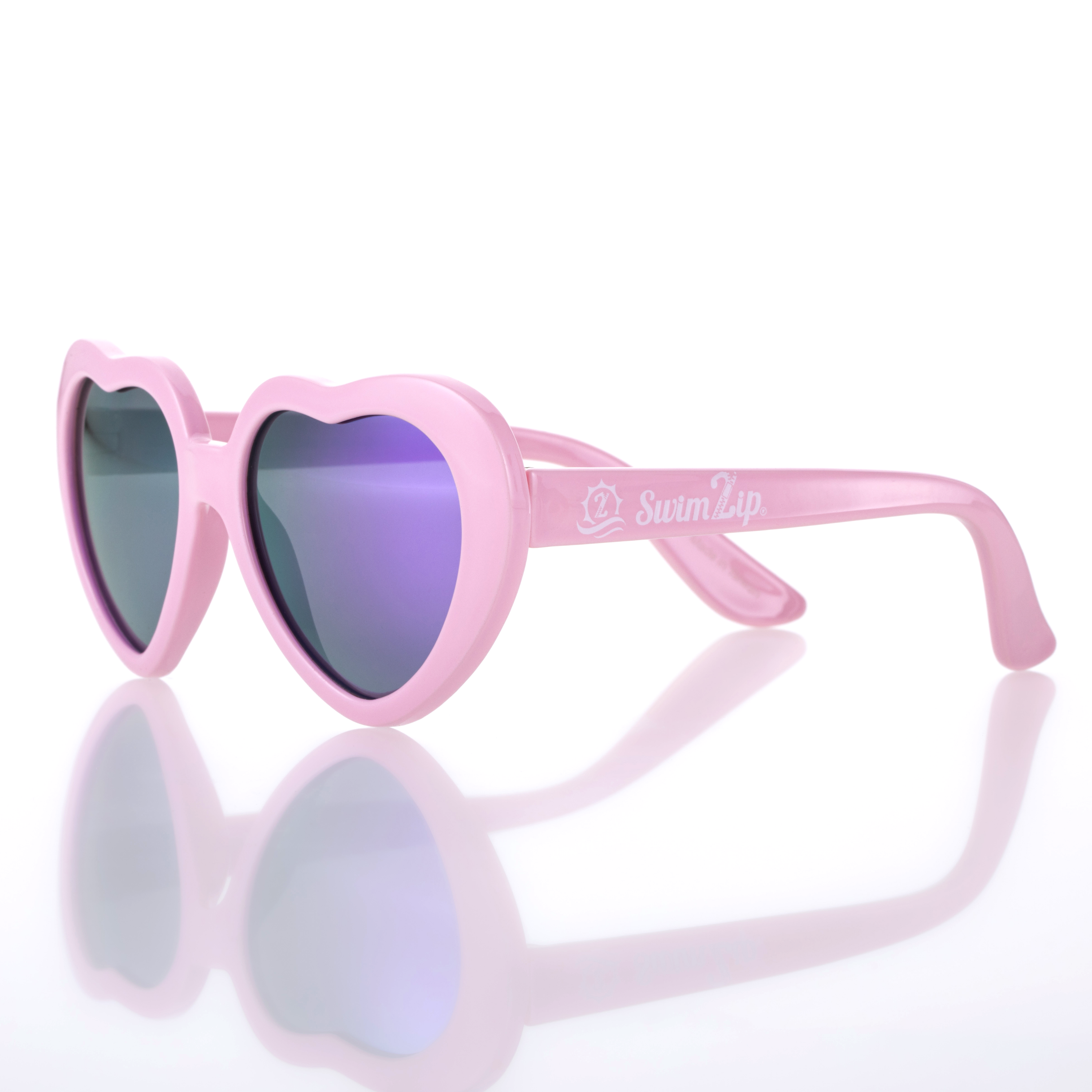 Kids Heart Sunglasses - Pink-0-3 Years-Pink-SwimZip UPF 50+ Sun Protective Swimwear & UV Zipper Rash Guards-pos1