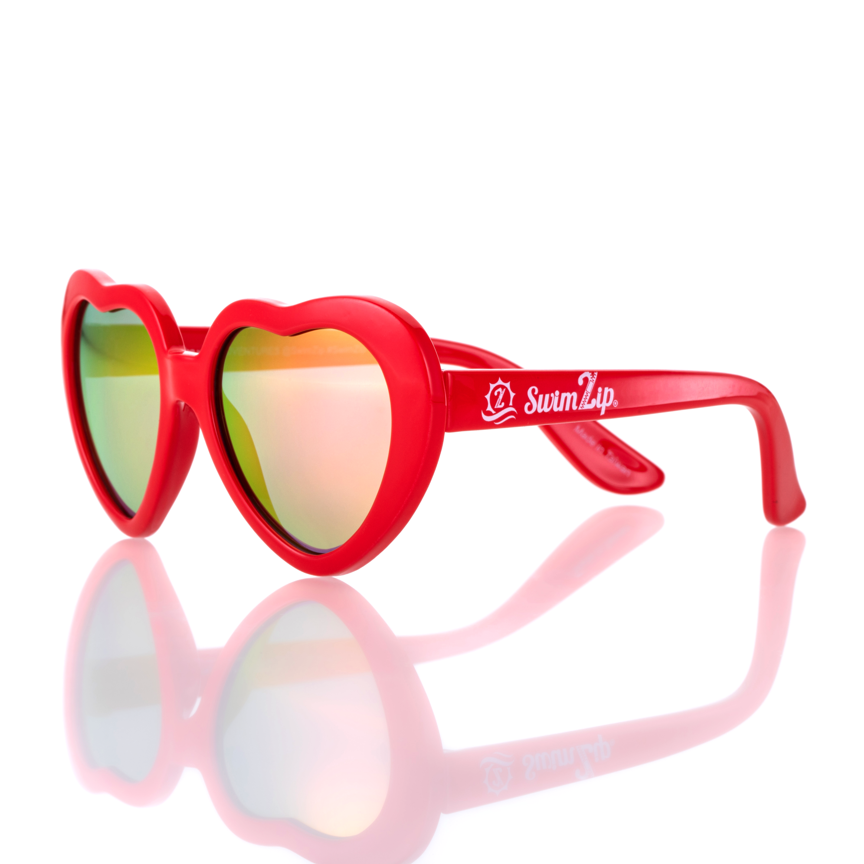 Kids Heart Sunglasses - Red-0-3 Years-Red-SwimZip UPF 50+ Sun Protective Swimwear & UV Zipper Rash Guards-pos1