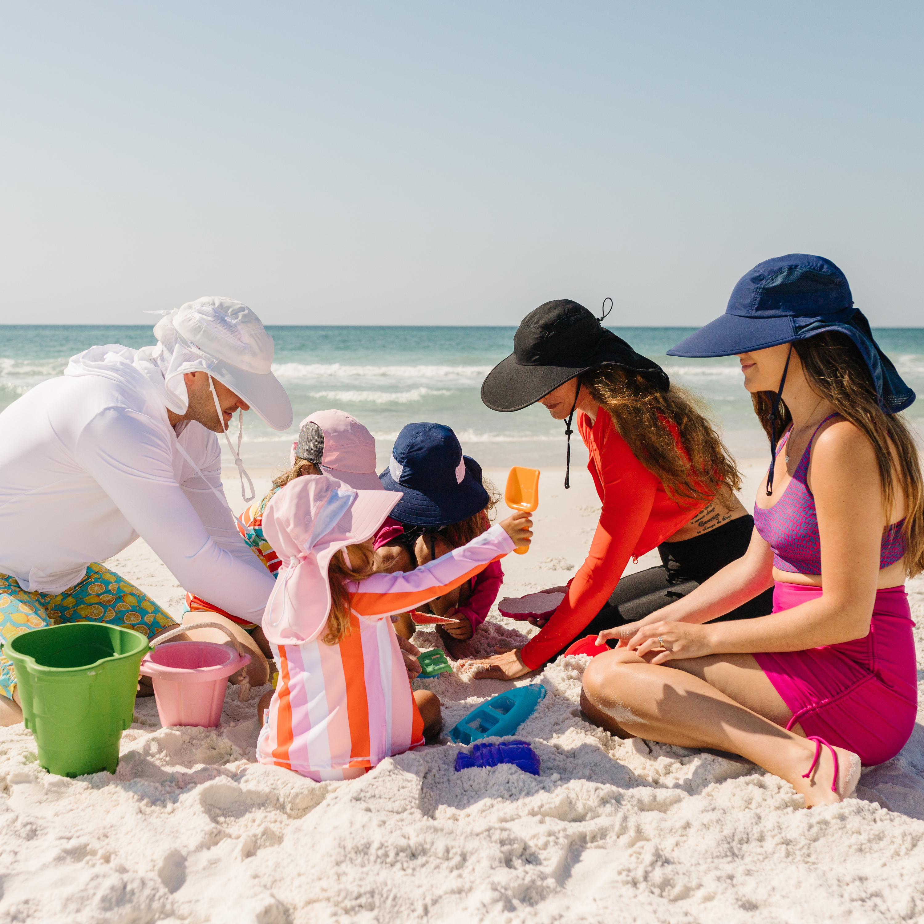 Adult Wide Brim + Flap Neck Sun Protective Adventure Hat | White-SwimZip UPF 50+ Sun Protective Swimwear & UV Zipper Rash Guards-pos8
