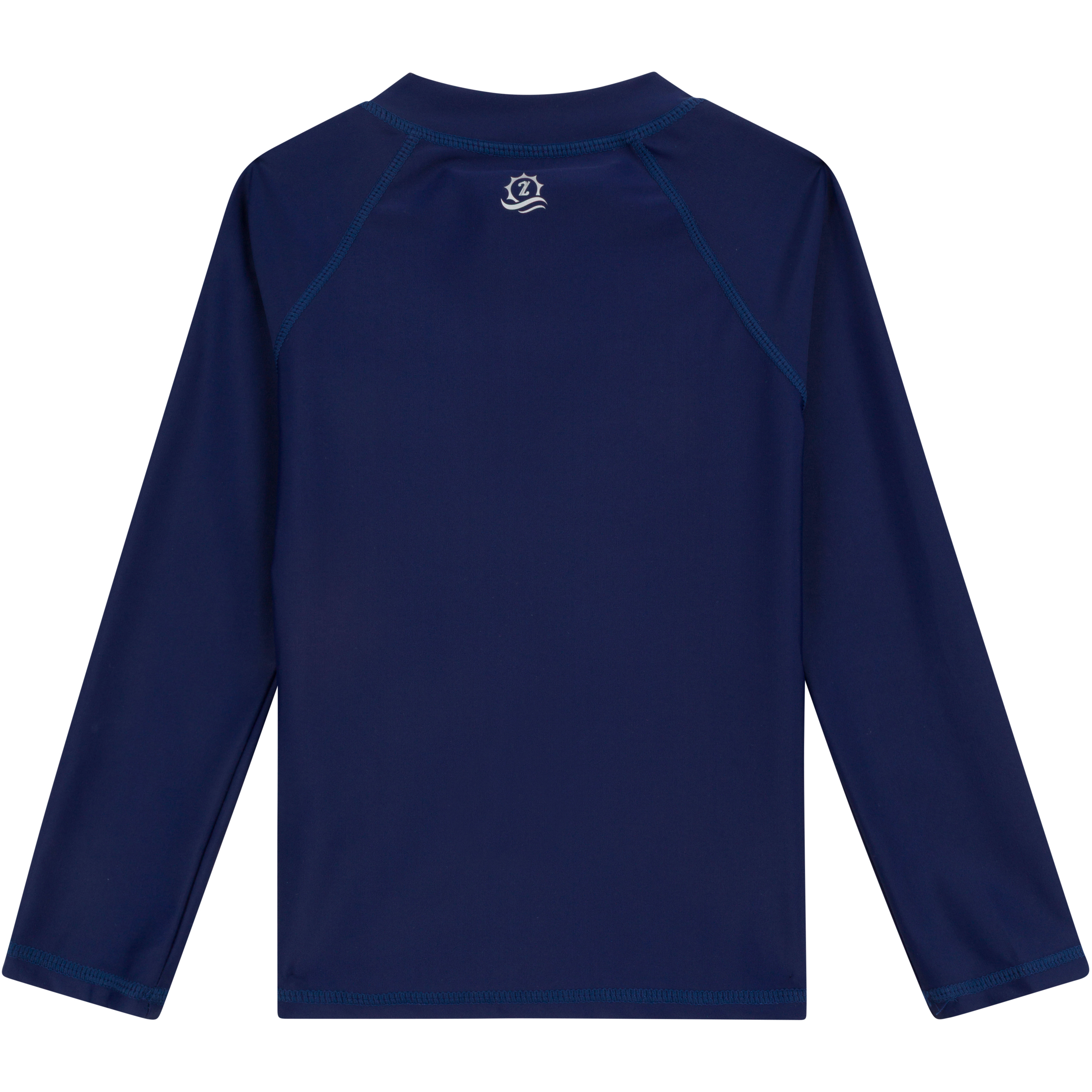 Kids UPF 50+ Long Sleeve Zipper Rash Guard Swim Shirt | "Navy"-SwimZip UPF 50+ Sun Protective Swimwear & UV Zipper Rash Guards-pos9
