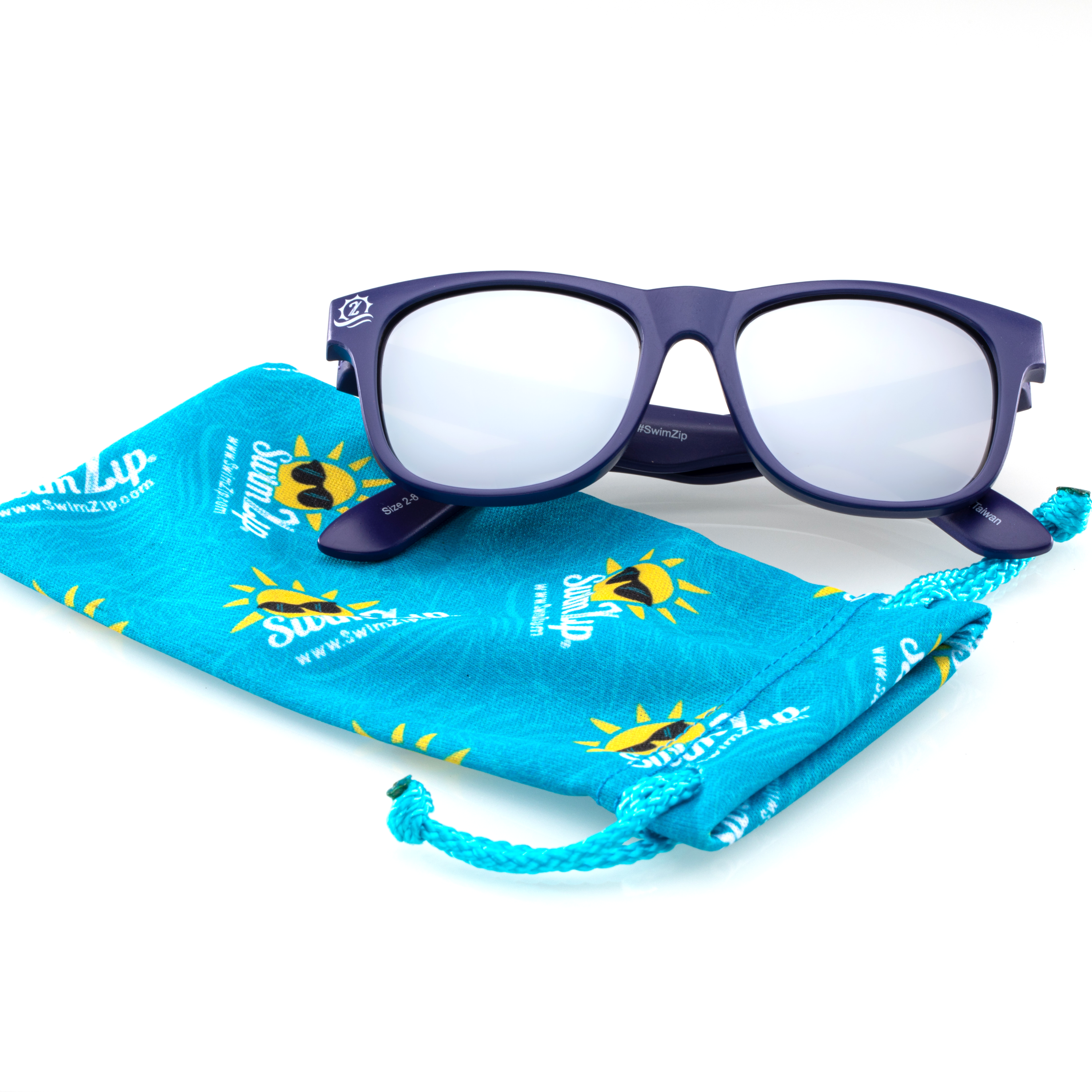 Kids Wayfarer Sunglasses - Navy-SwimZip UPF 50+ Sun Protective Swimwear & UV Zipper Rash Guards-pos4