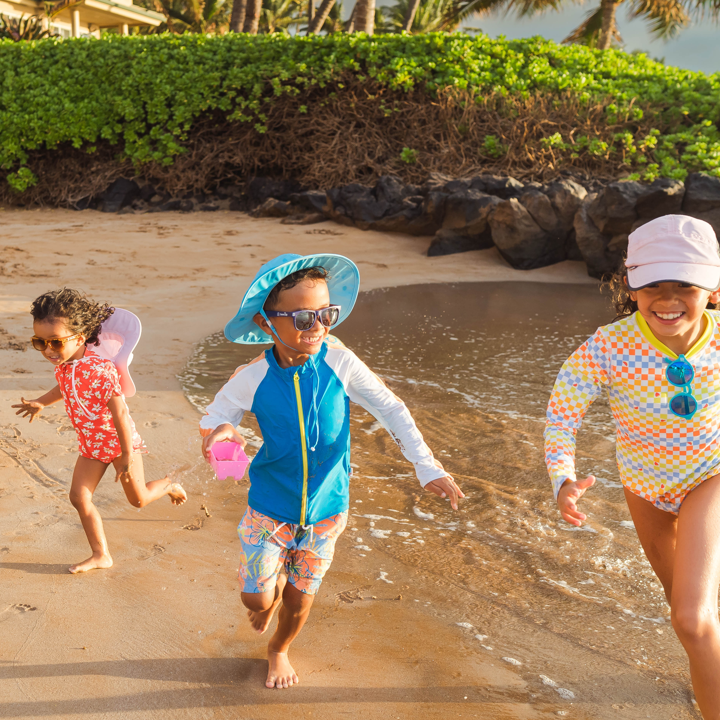 Kids Wayfarer Sunglasses - Navy-SwimZip UPF 50+ Sun Protective Swimwear & UV Zipper Rash Guards-pos9