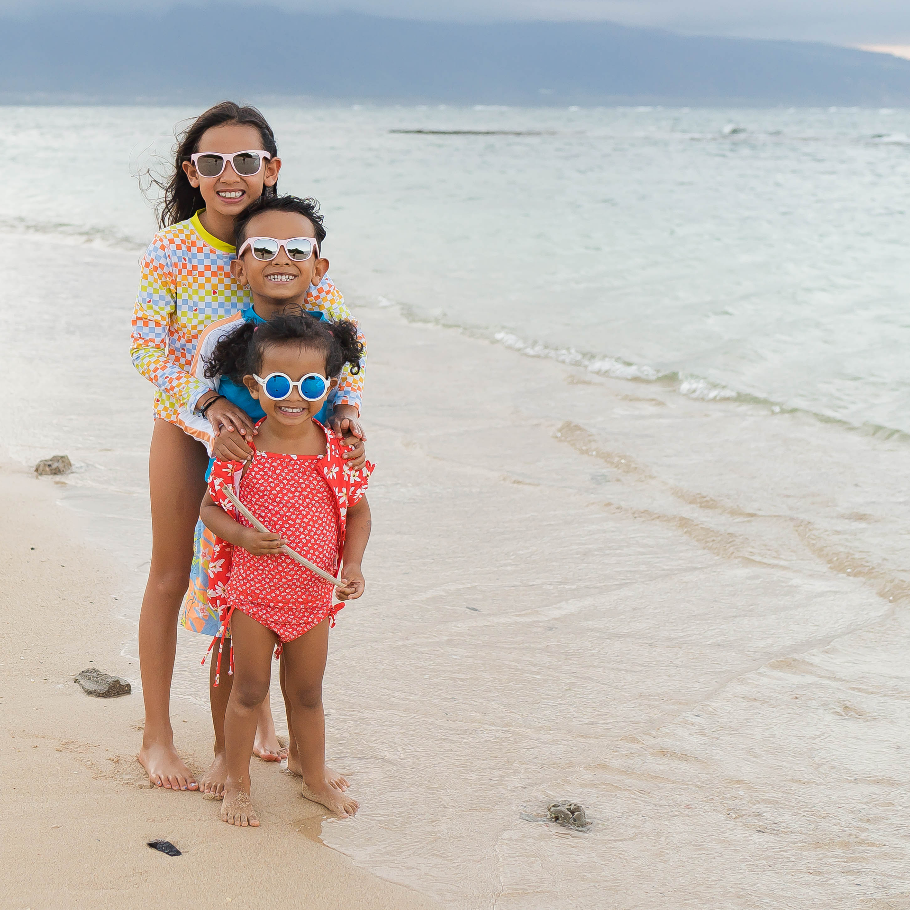 Kids Wayfarer Sunglasses - Pink-SwimZip UPF 50+ Sun Protective Swimwear & UV Zipper Rash Guards-pos9