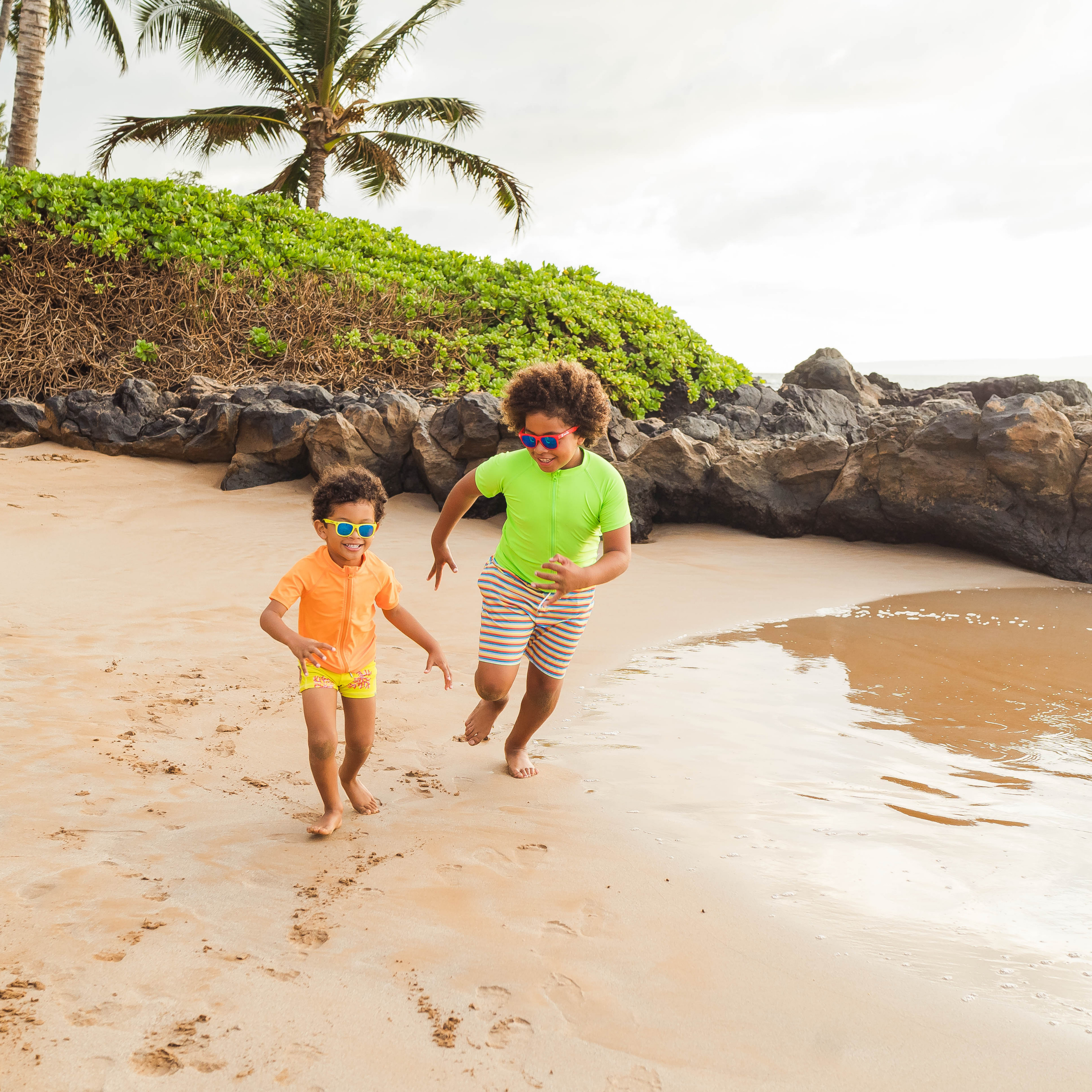 Kids Wayfarer Sunglasses - Sulphur Yellow-SwimZip UPF 50+ Sun Protective Swimwear & UV Zipper Rash Guards-pos7