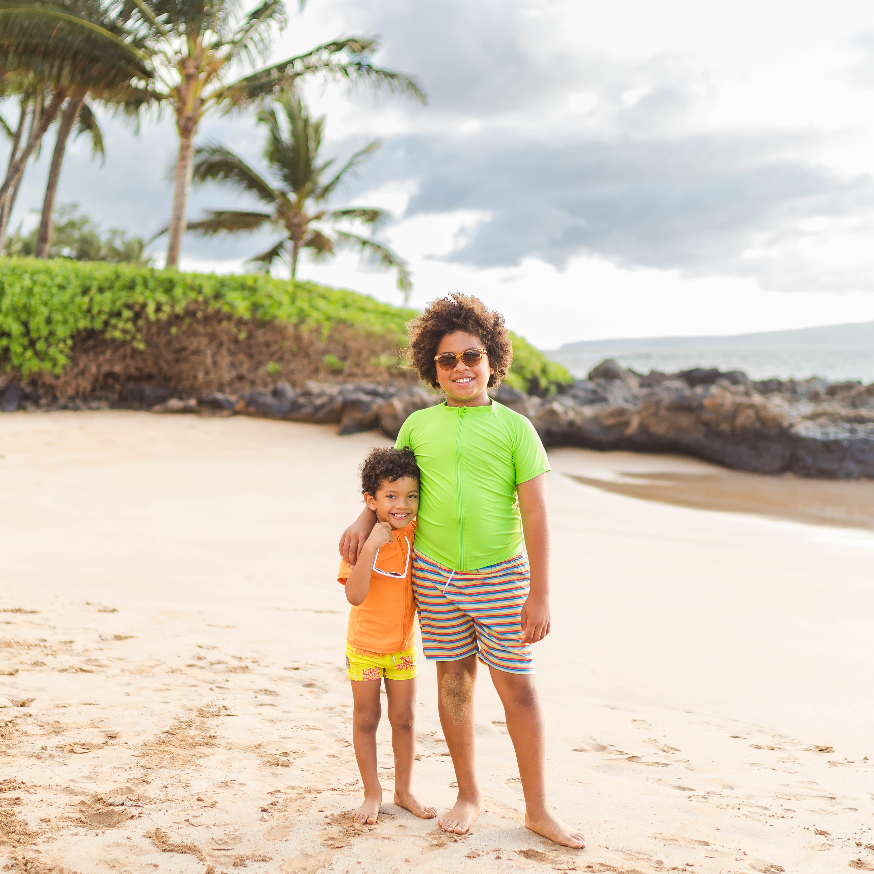 Kids Wayfarer Sunglasses - Tortoise-SwimZip UPF 50+ Sun Protective Swimwear & UV Zipper Rash Guards-pos3