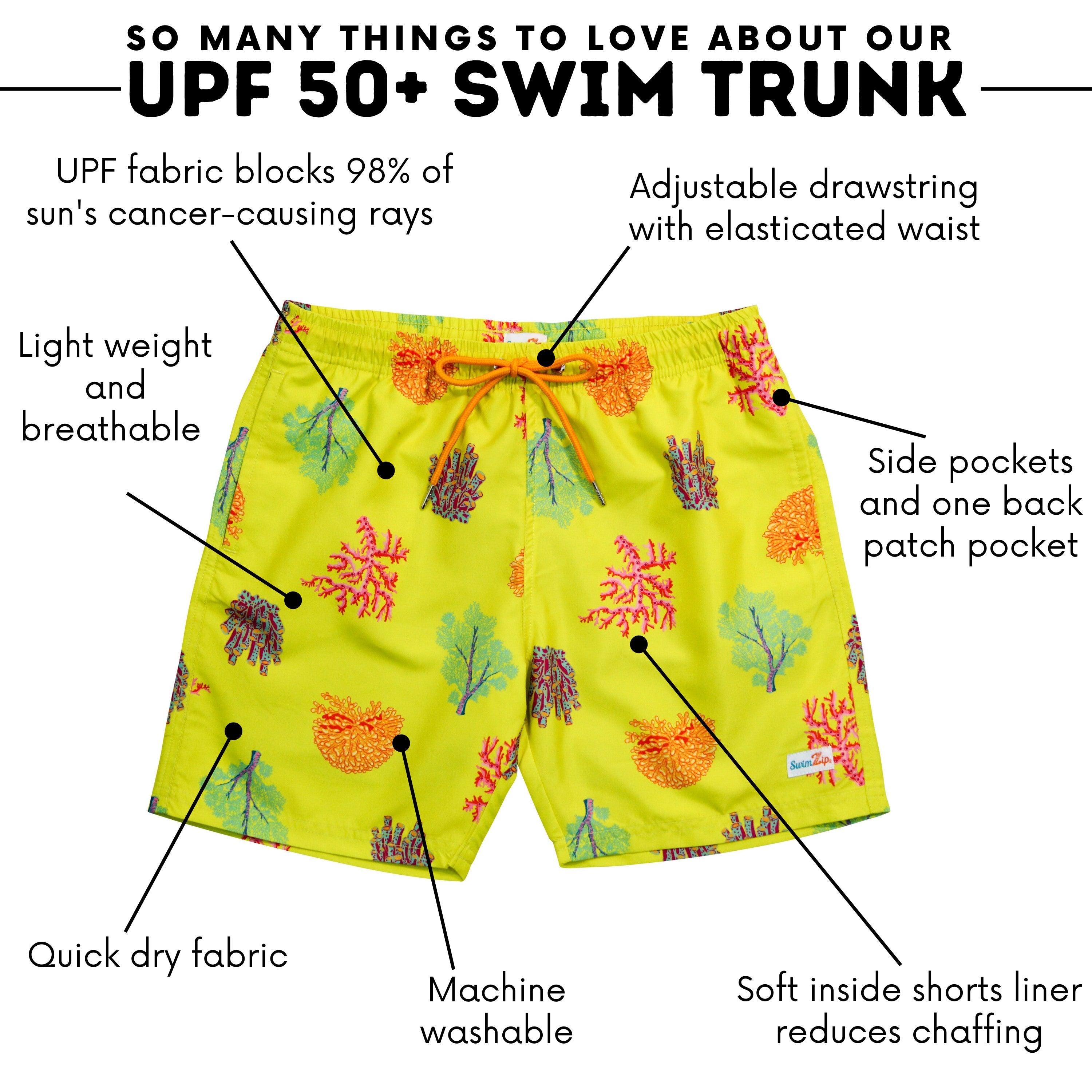 Boys Swim Trunks Boxer Brief Liner (sizes 6-14) | "Coral"-SwimZip UPF 50+ Sun Protective Swimwear & UV Zipper Rash Guards-pos4