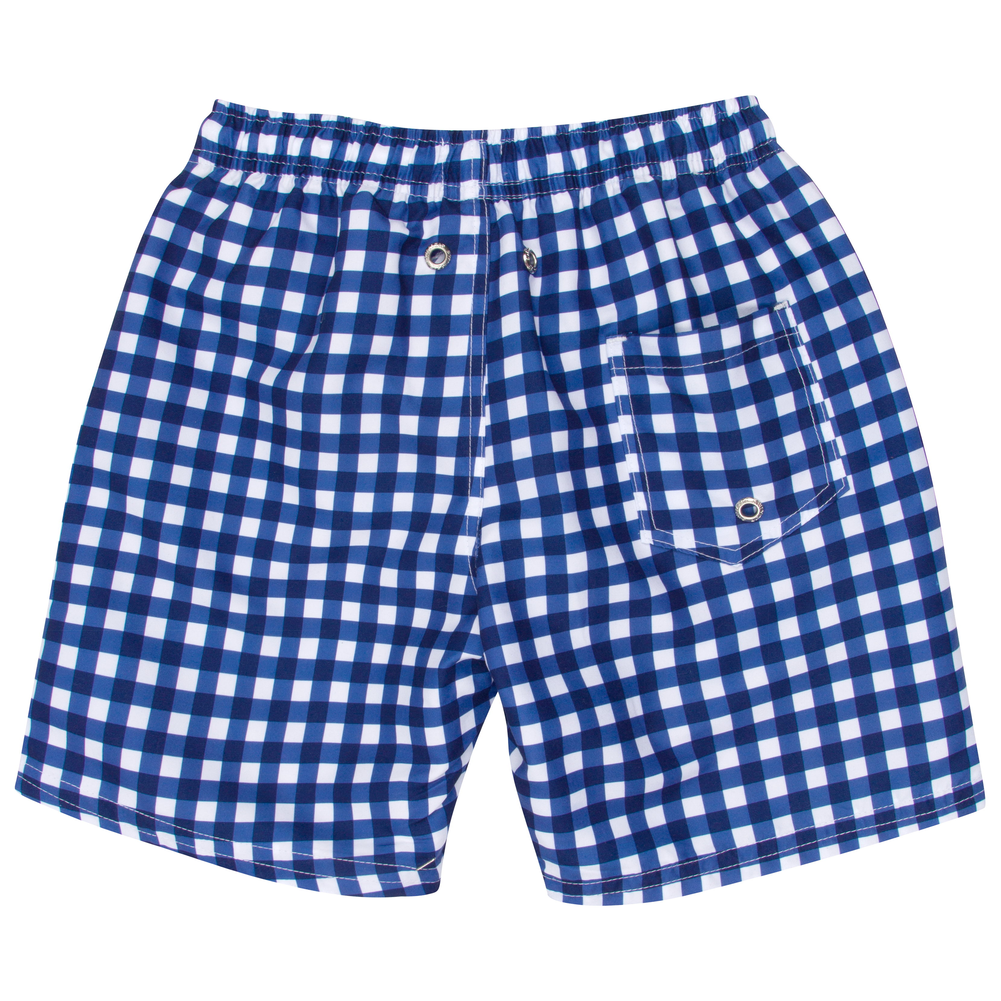 Boys Swim Trunks Boxer Brief Liner (Sizes 6-14) | "Navy Gingham"-SwimZip UPF 50+ Sun Protective Swimwear & UV Zipper Rash Guards-pos8