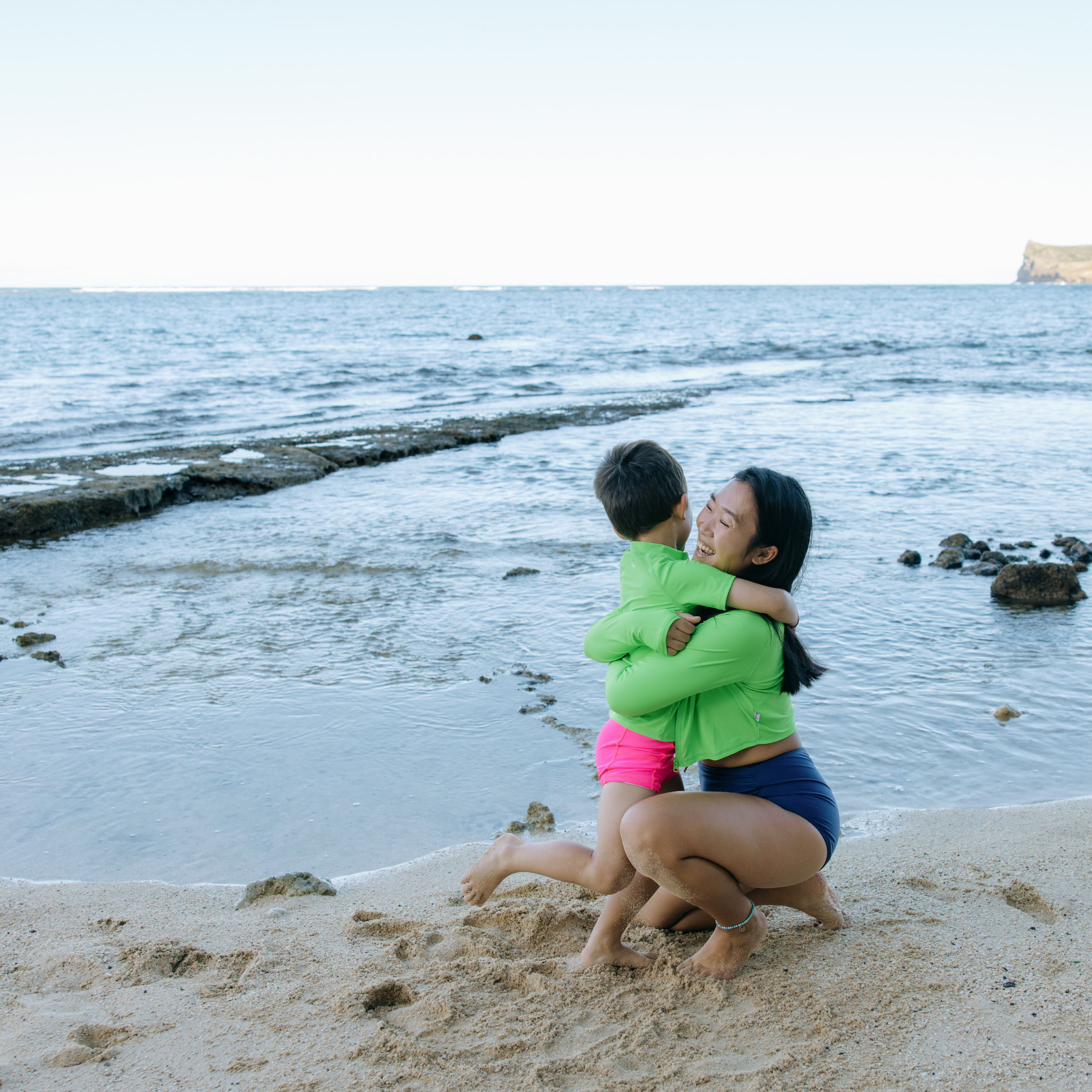 Women's Long Sleeve Crop Rash Guard | “Neon Green”-SwimZip UPF 50+ Sun Protective Swimwear & UV Zipper Rash Guards-pos16